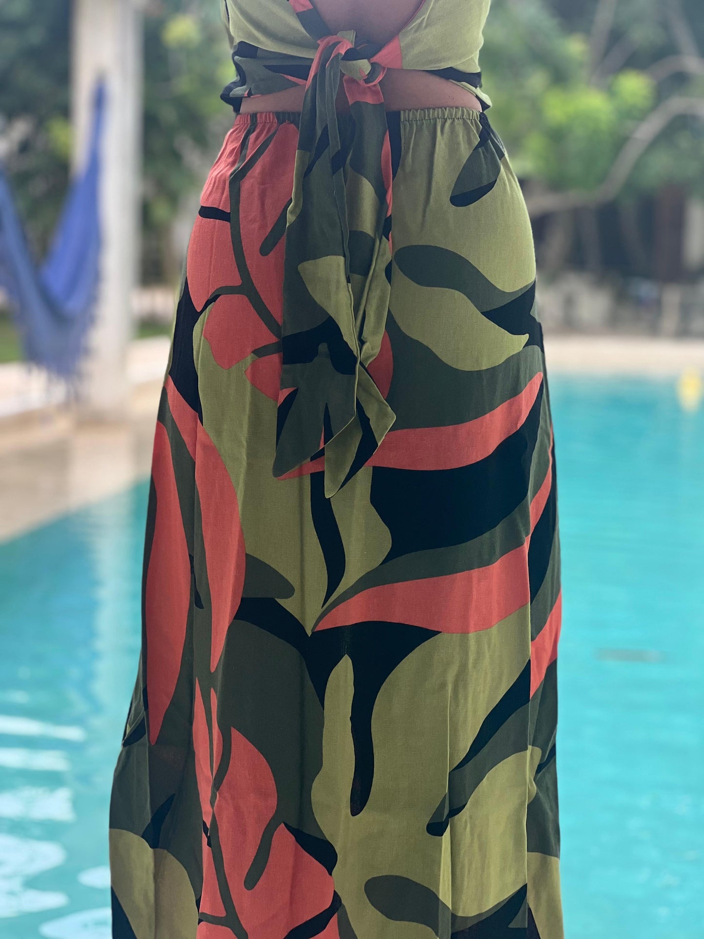 Vestido Dakota print selva verde
