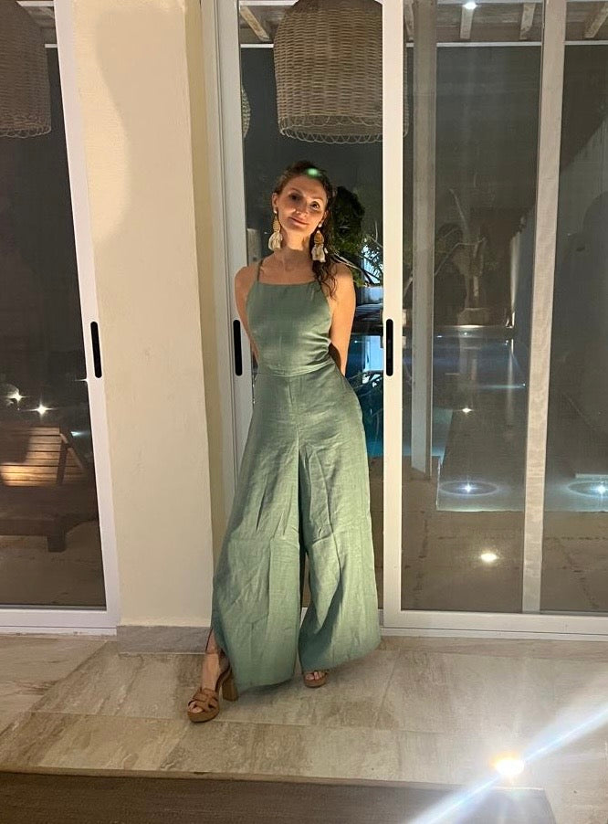 Jumpsuit Macarena verde jade
