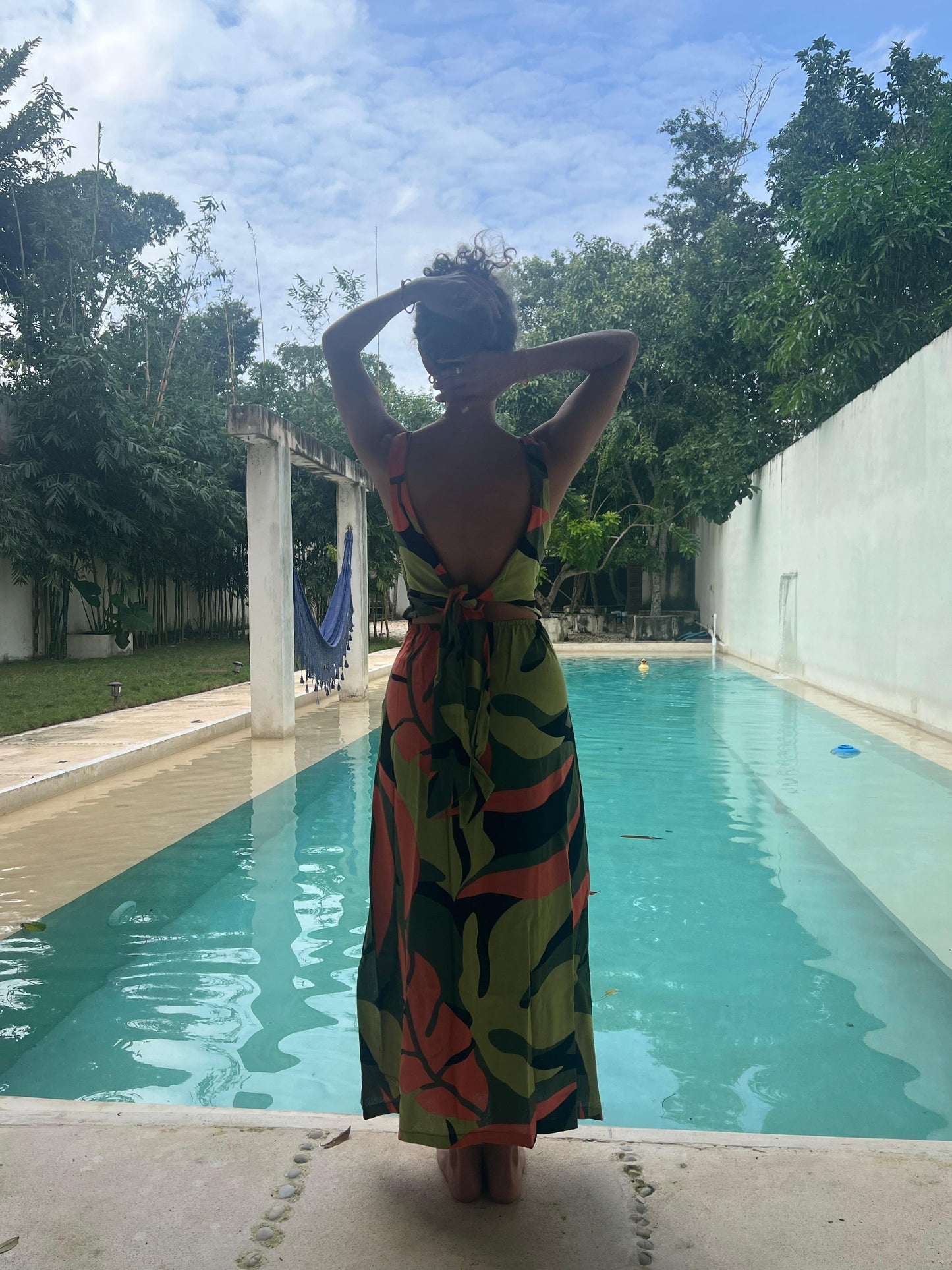 Vestido Dakota print selva verde