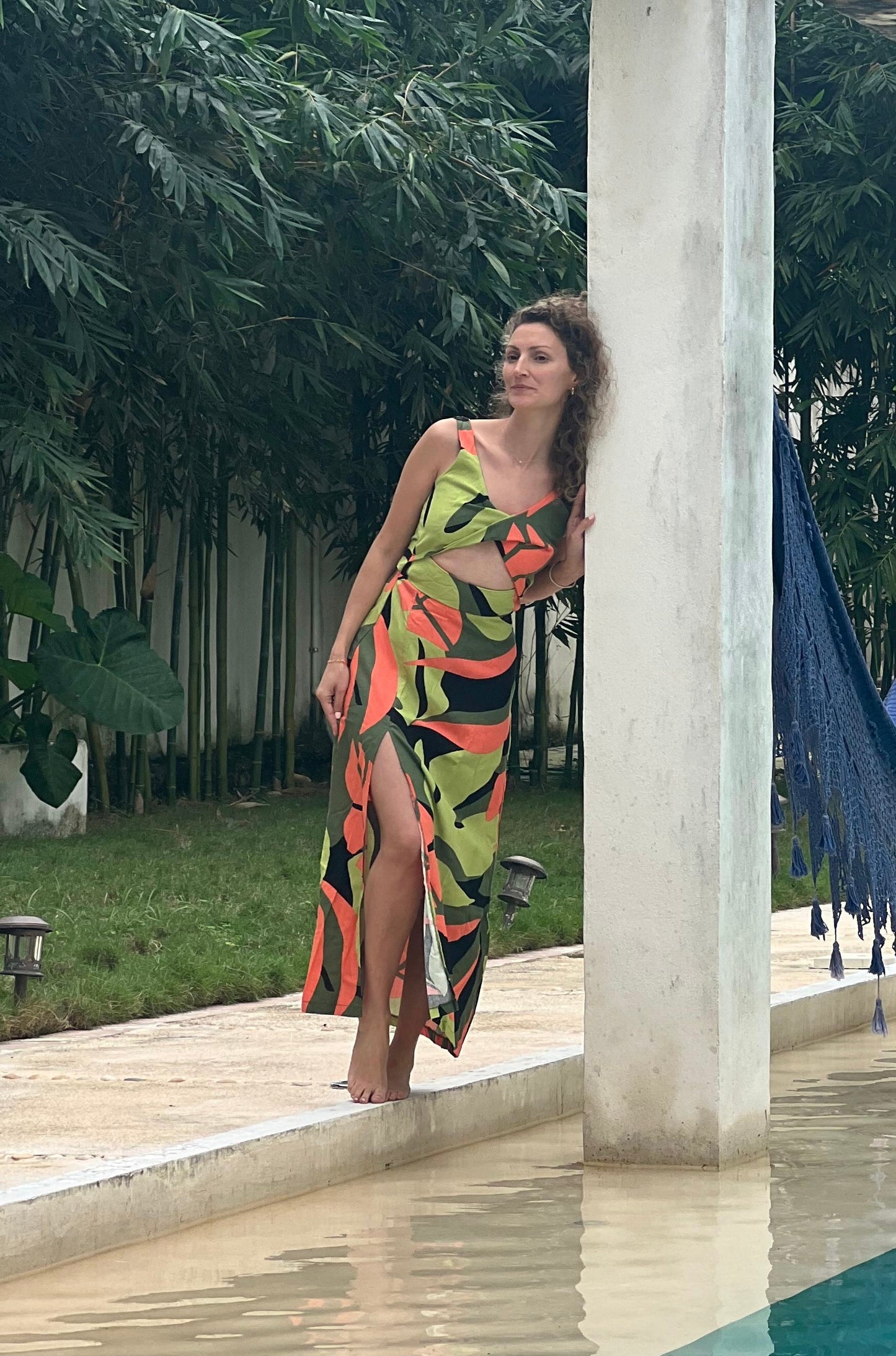 Vestido Dakota print selva verde