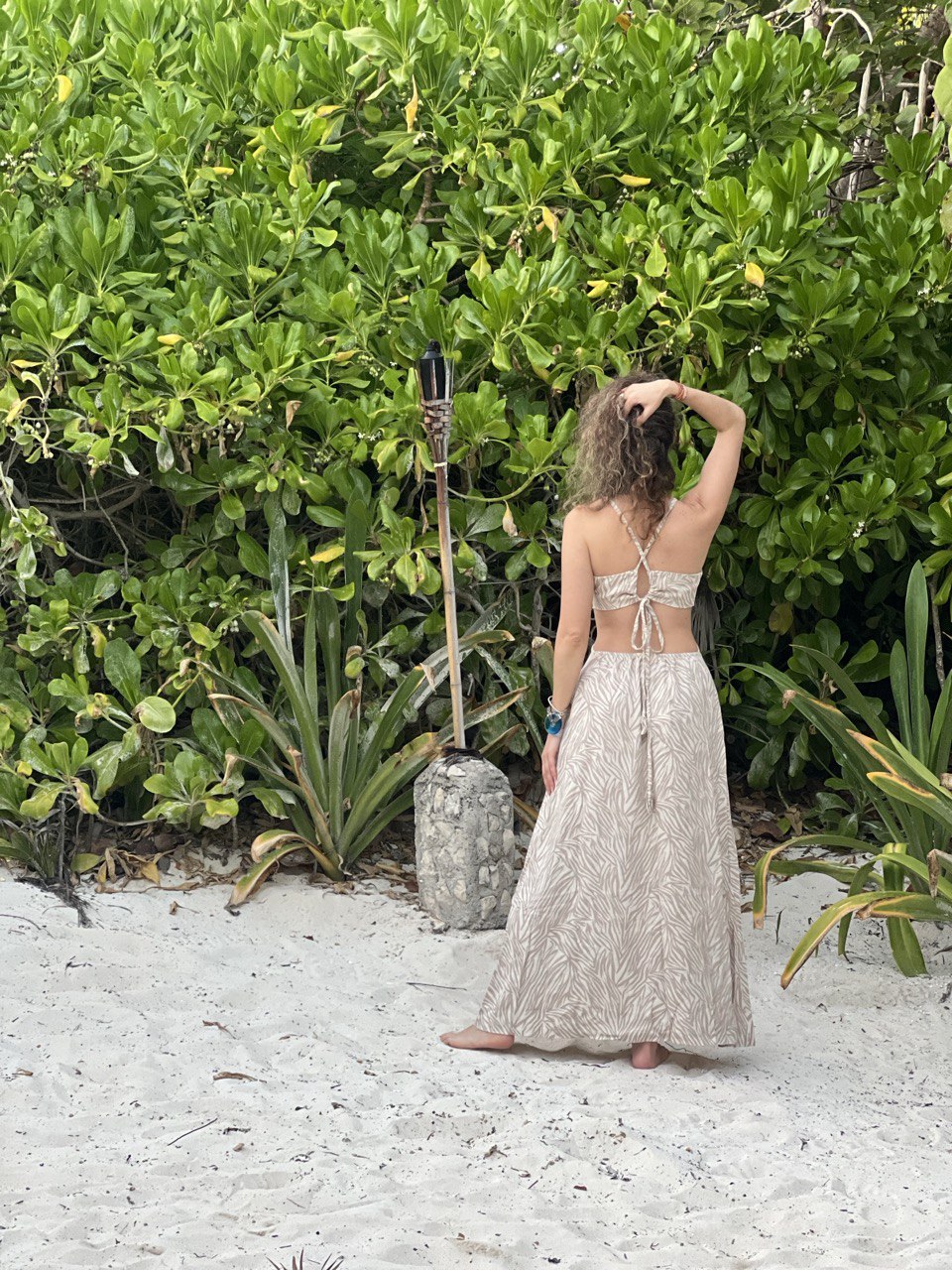 Vestido Alondra cebra beige