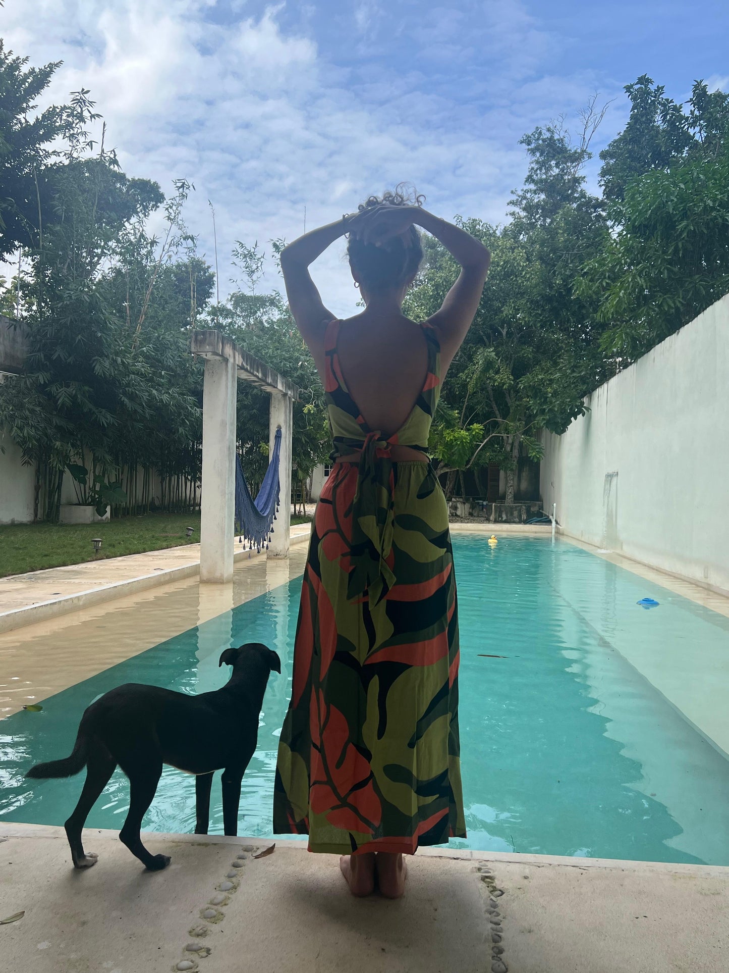 Vestido Dakota print selva verde