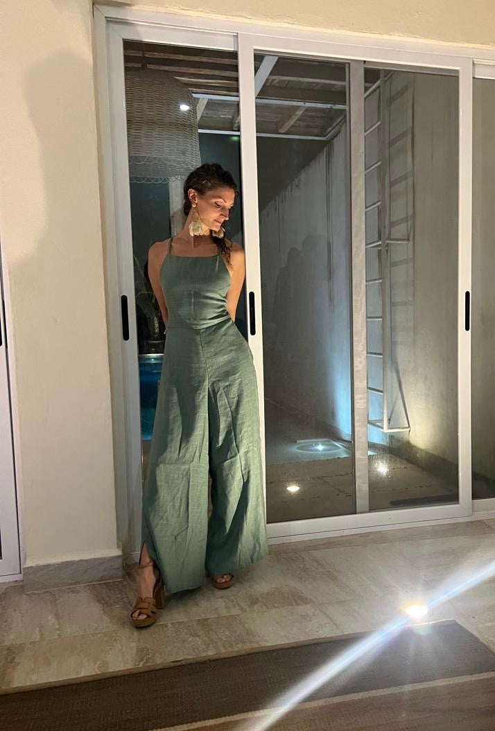 Jumpsuit Macarena verde jade