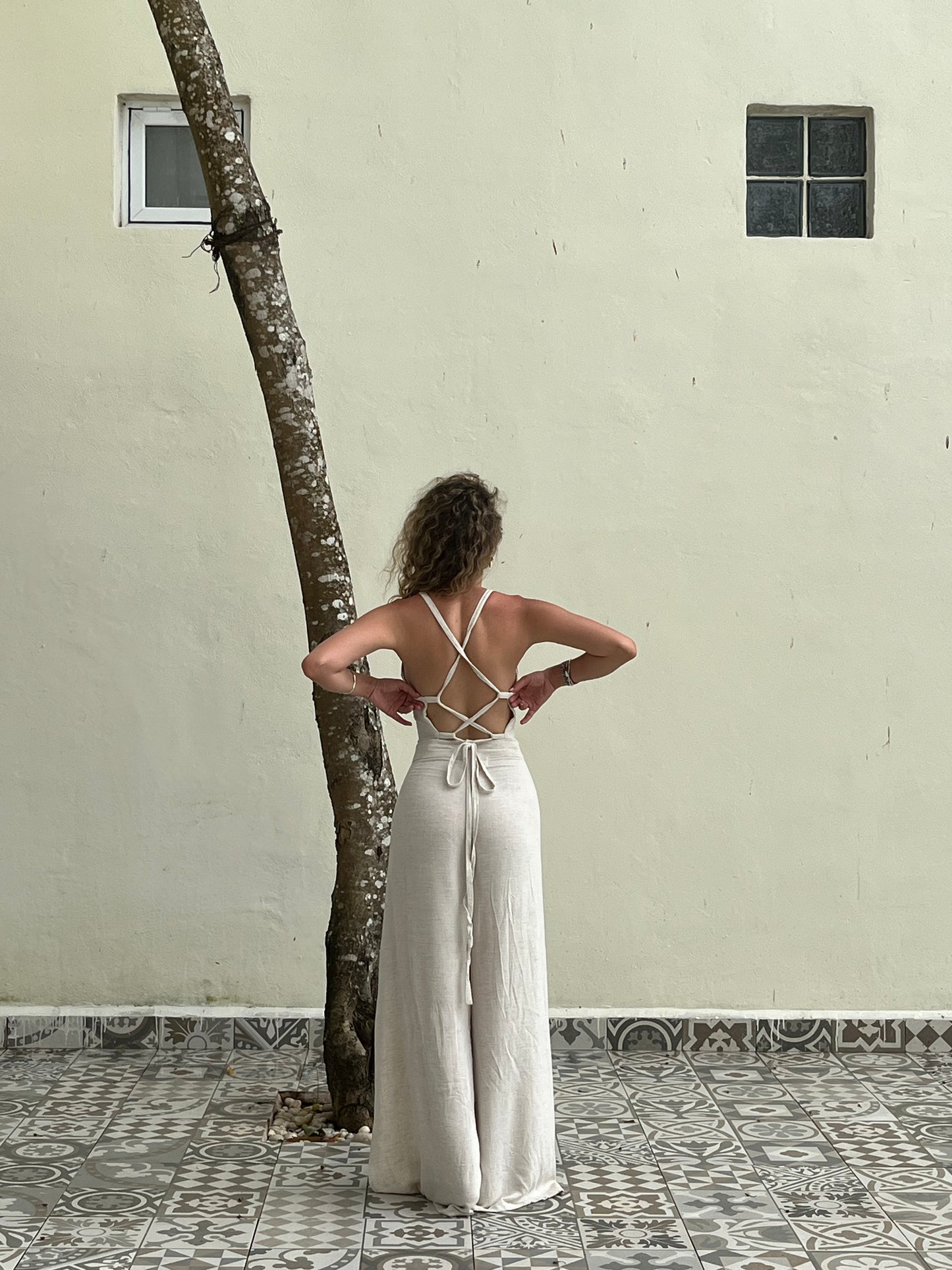 Jumpsuit Macarena color crudo