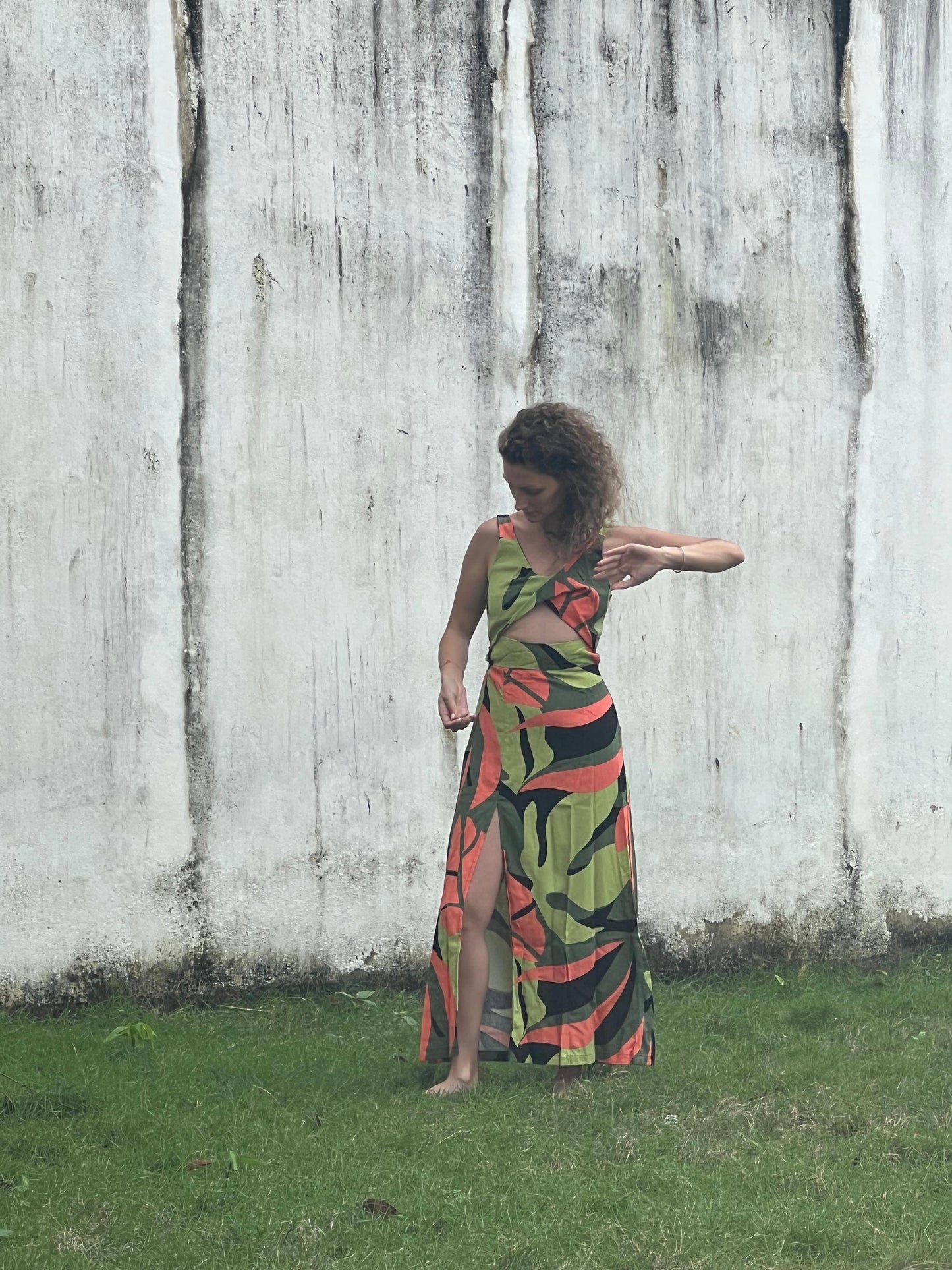Vestido Dakota print selva verde
