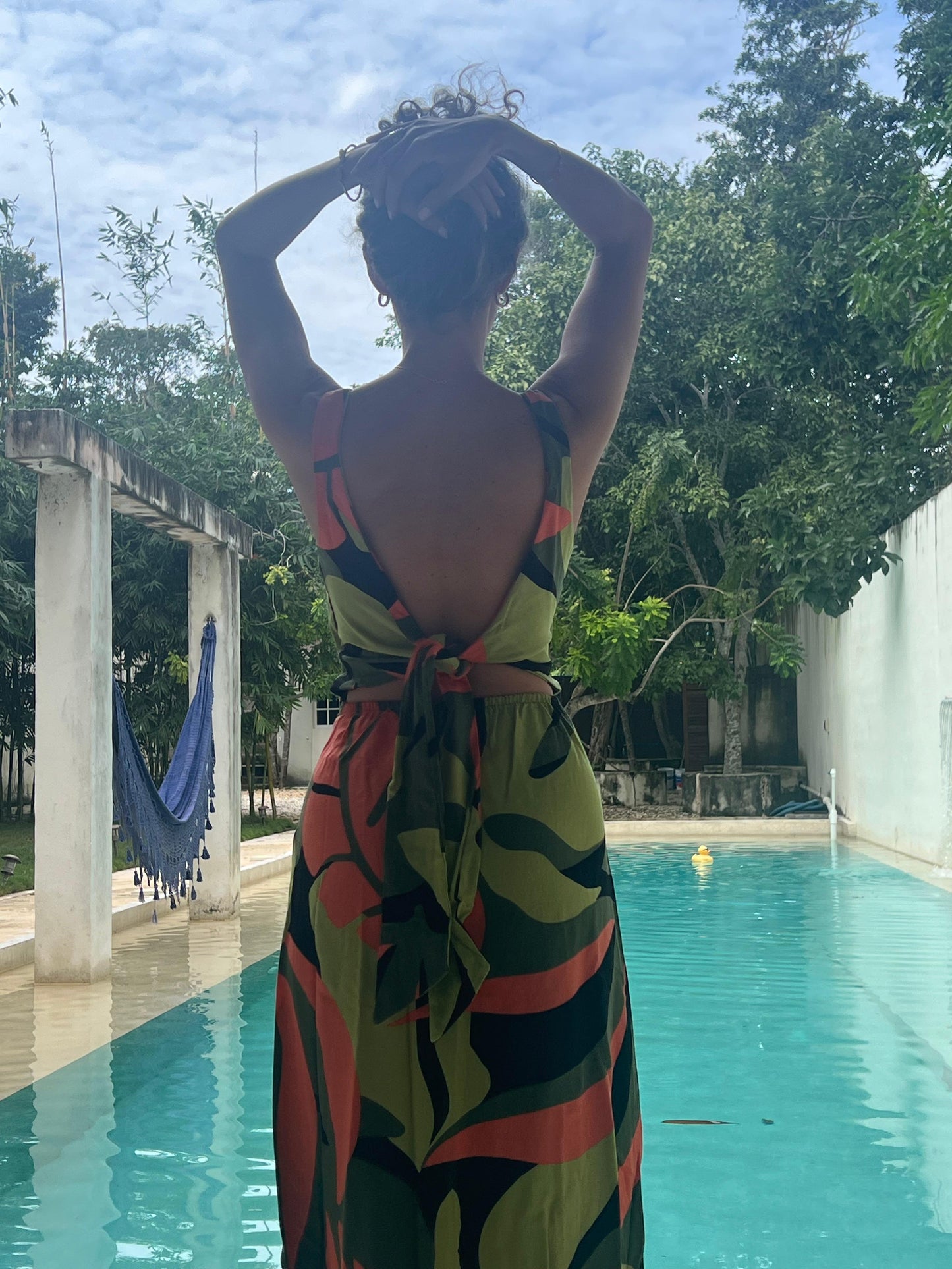 Vestido Dakota print selva verde