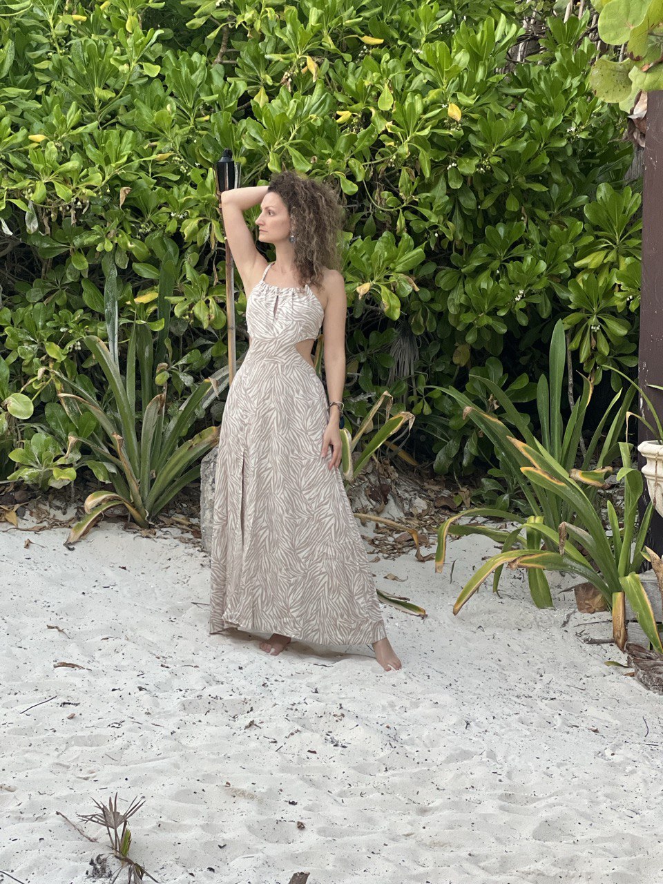 Vestido Alondra cebra beige