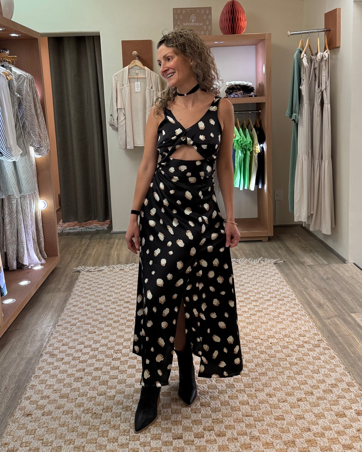 Vestido Dakota satén print
