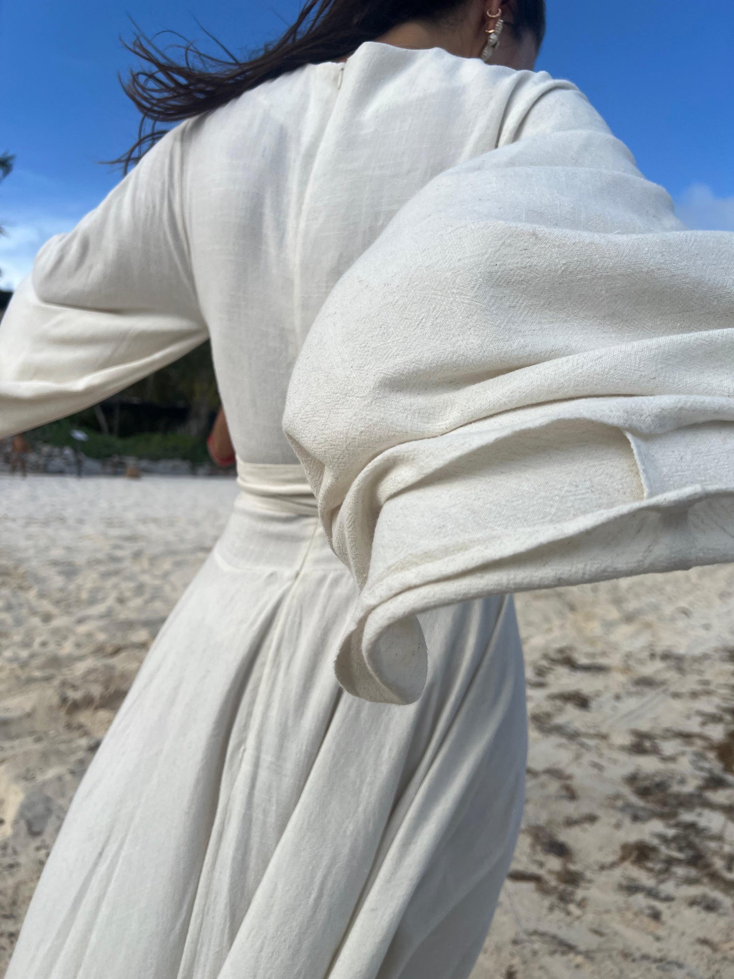 Vestido Lucía crudo
