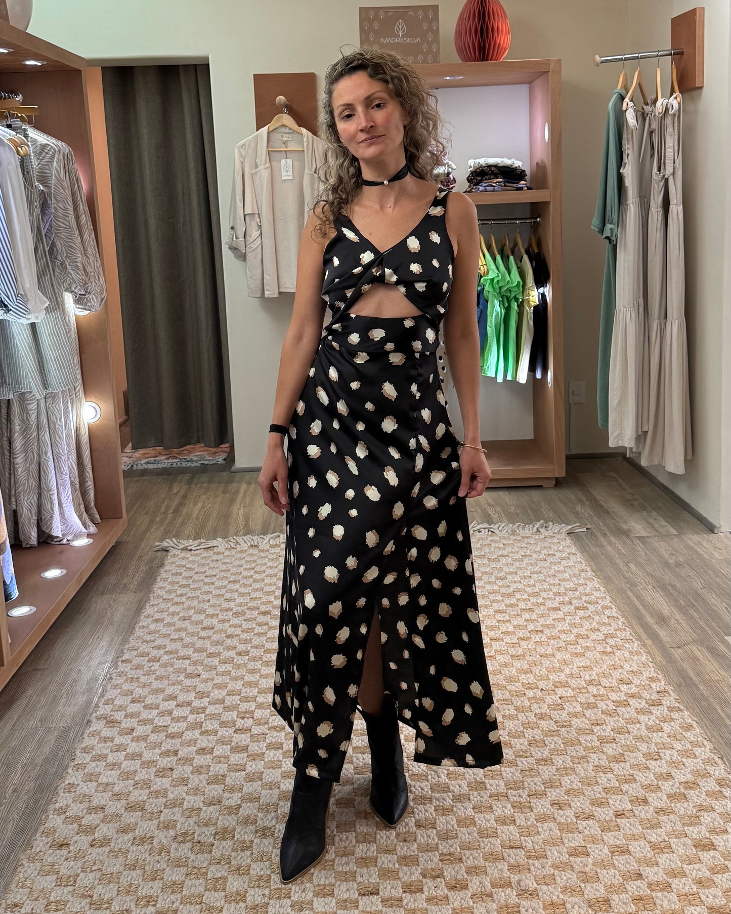 Vestido Dakota satén print
