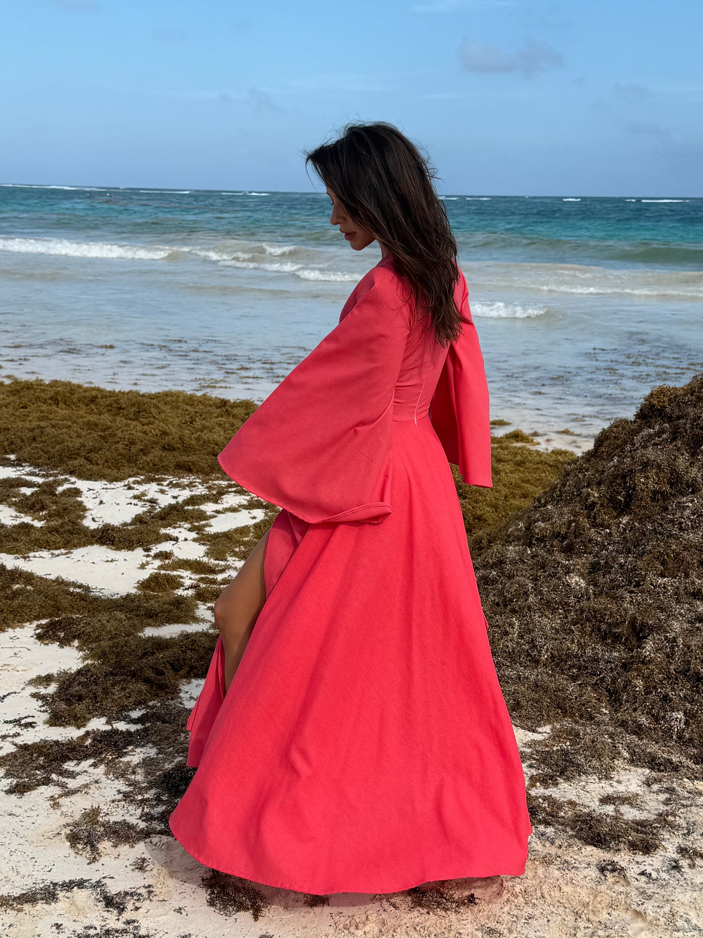 Vestido Lucía coral