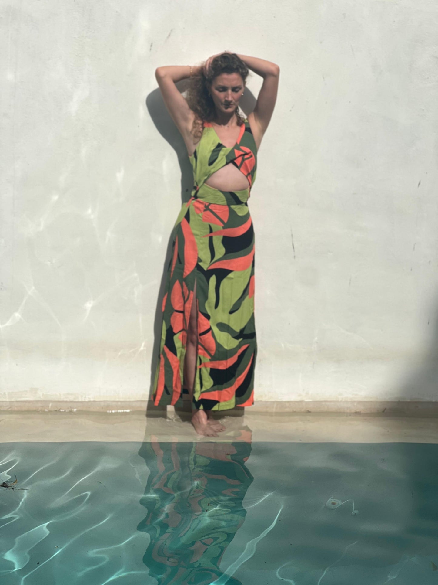 Vestido Dakota print selva verde