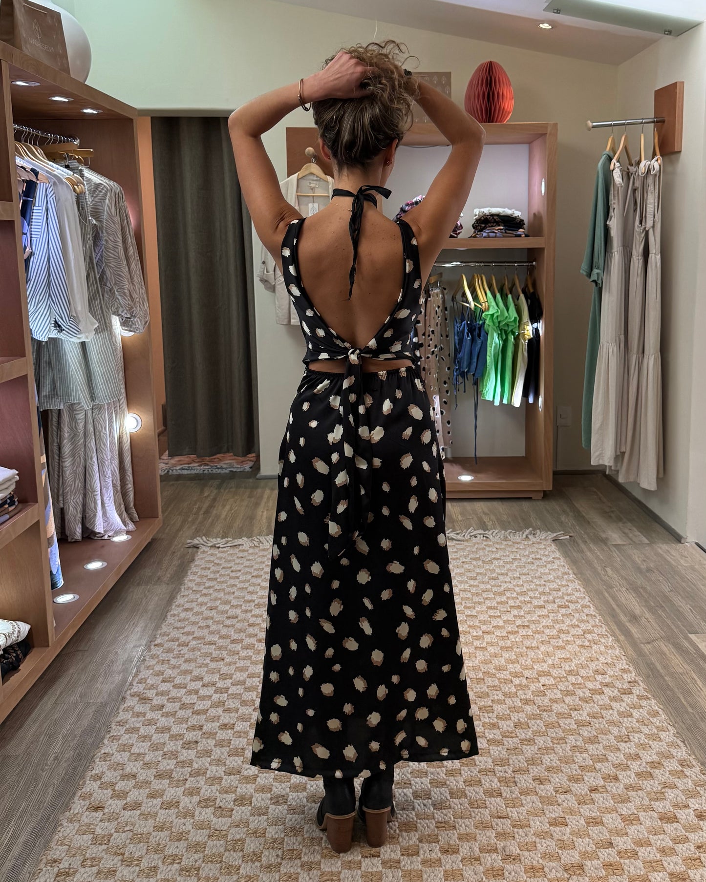 Vestido Dakota satén print