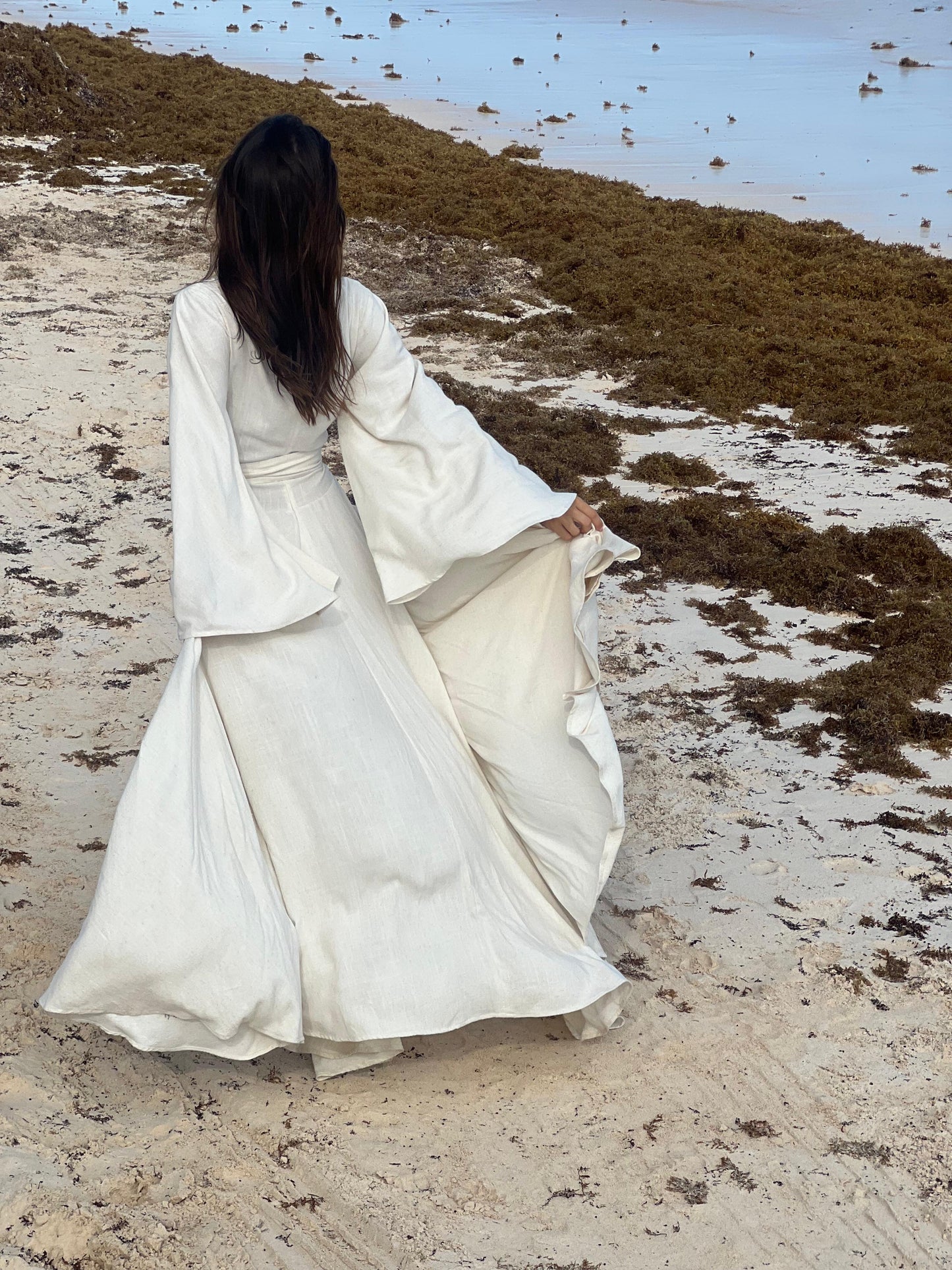 Vestido Lucía crudo
