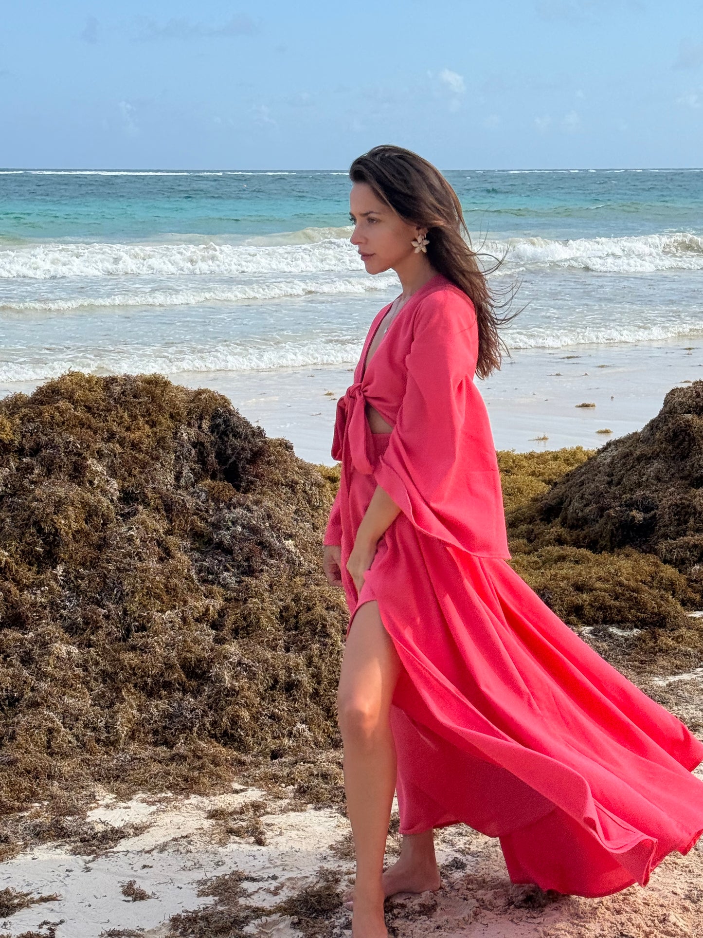 Vestido Lucía coral