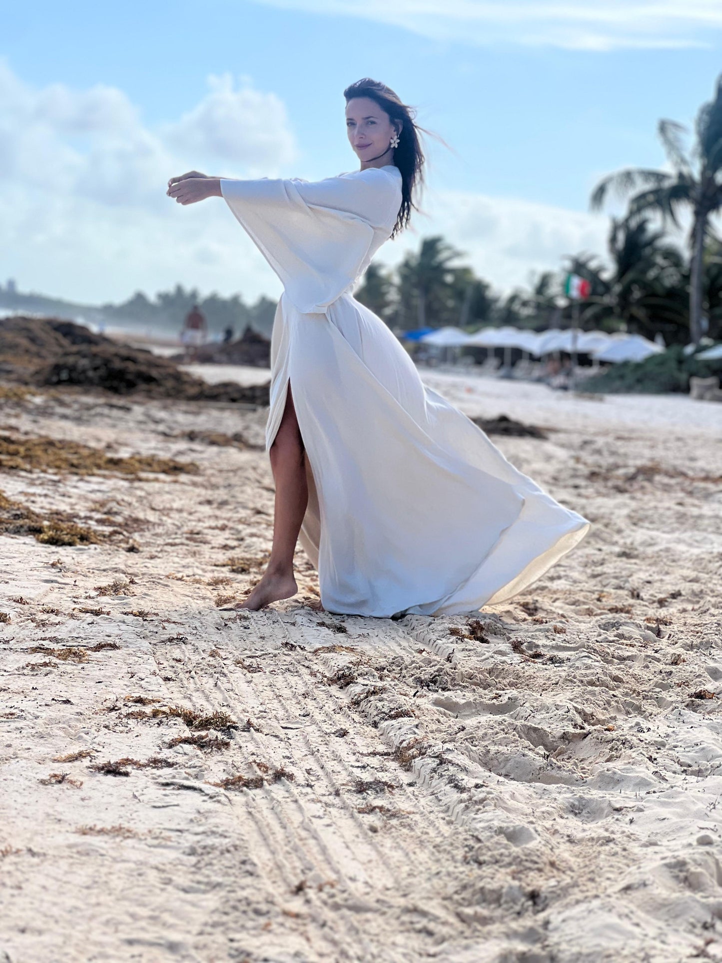 Vestido Lucía crudo