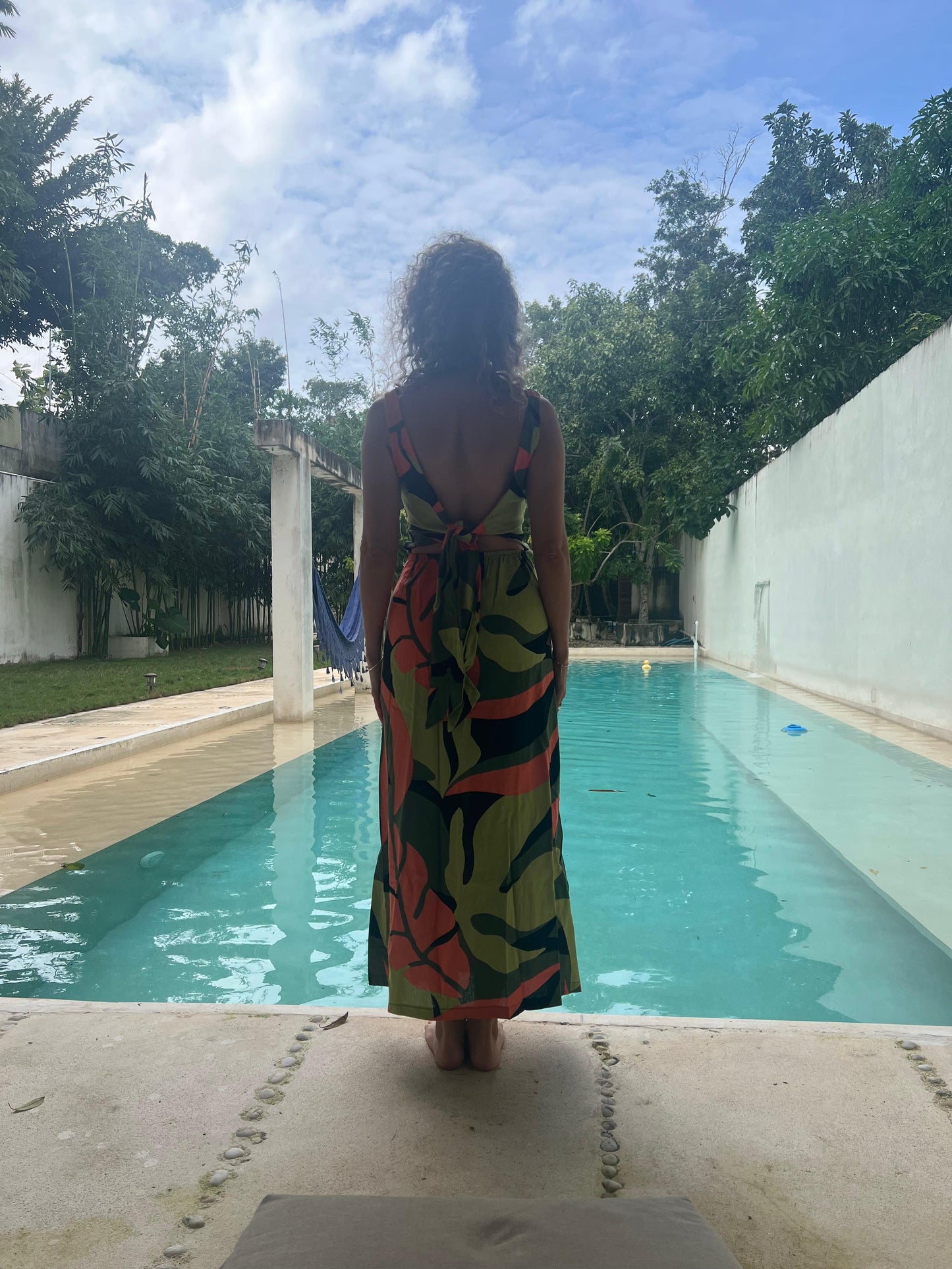 Vestido Dakota print selva verde