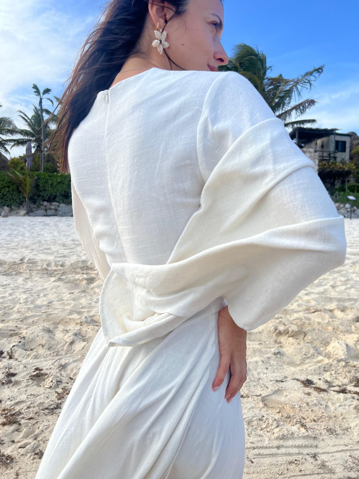 Vestido Lucía crudo