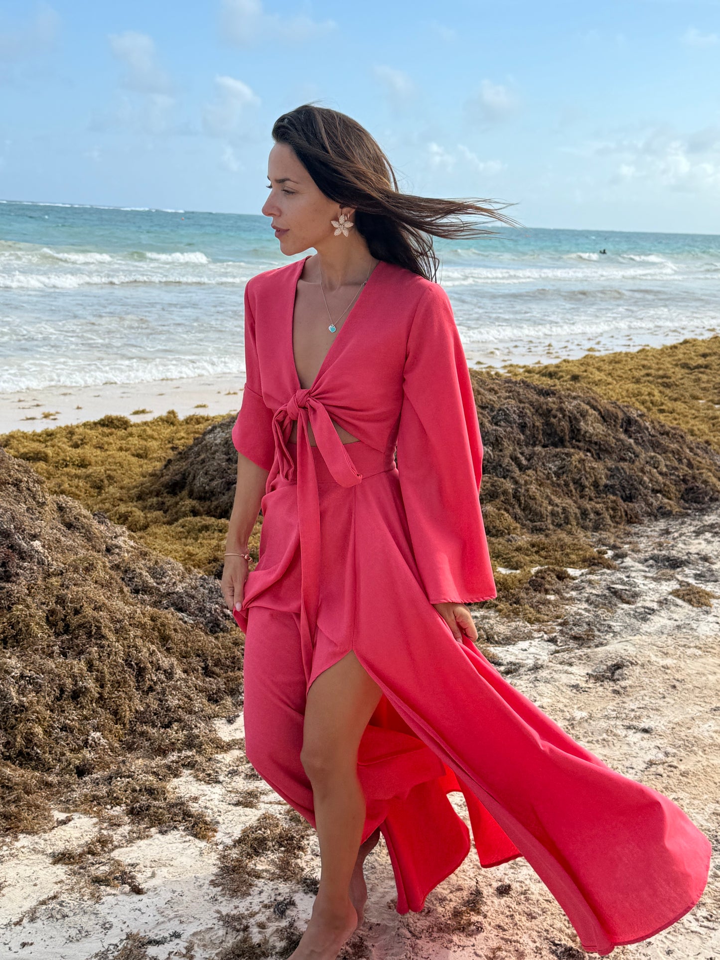 Vestido Lucía coral