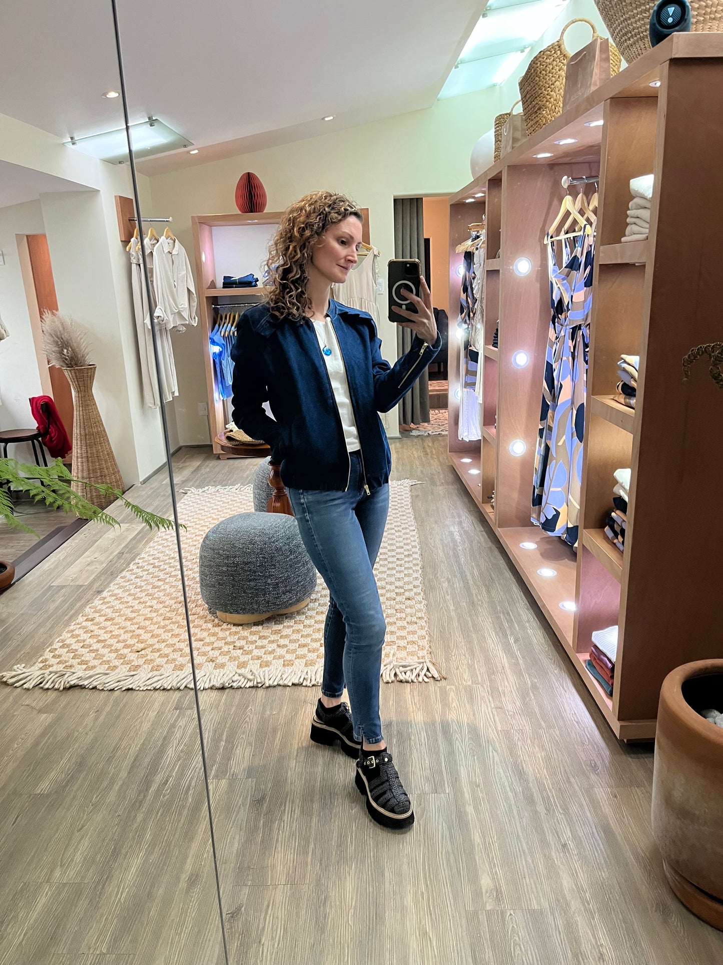 Chamarra bomber mezclilla