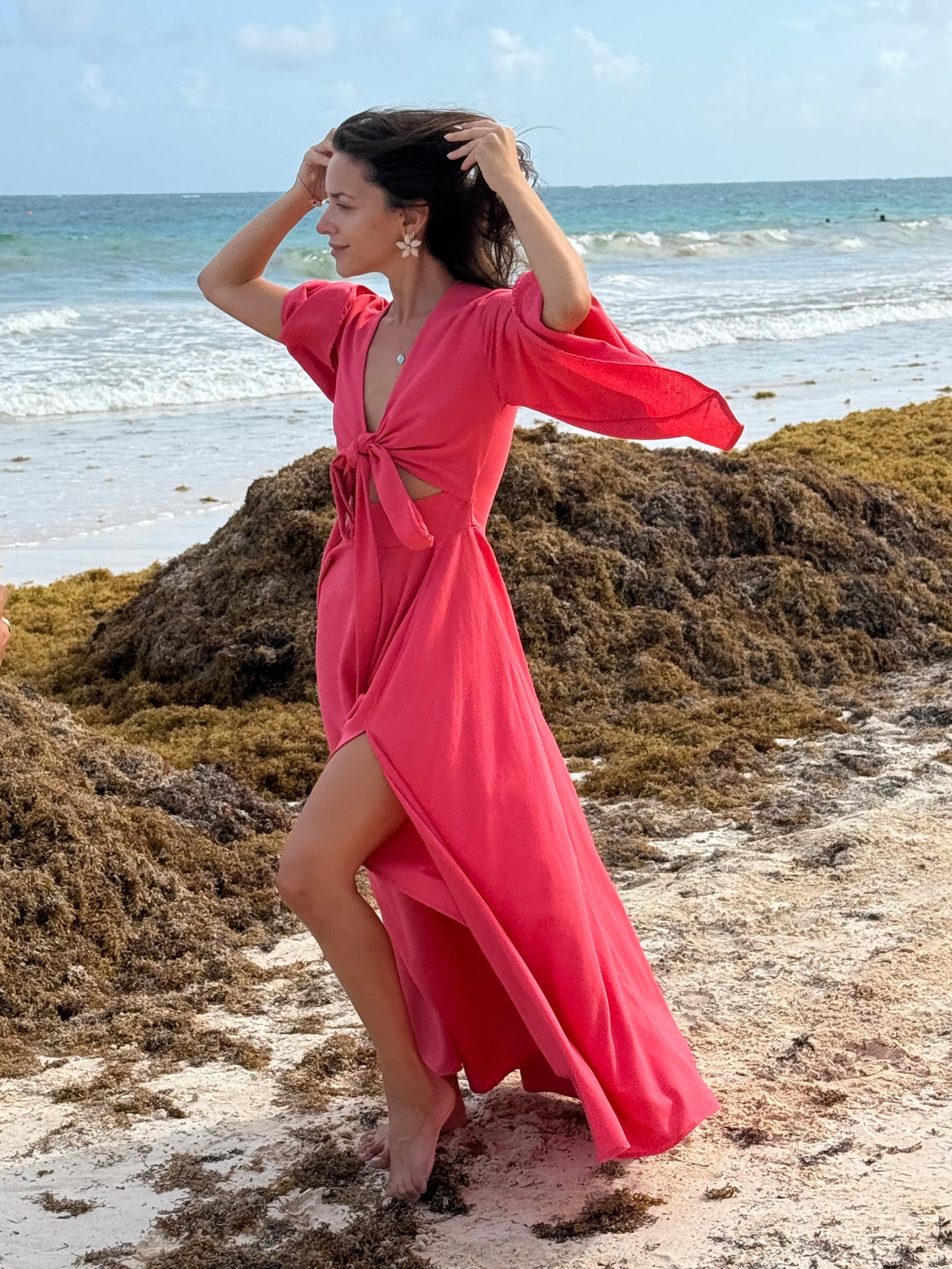 Vestido Lucía coral