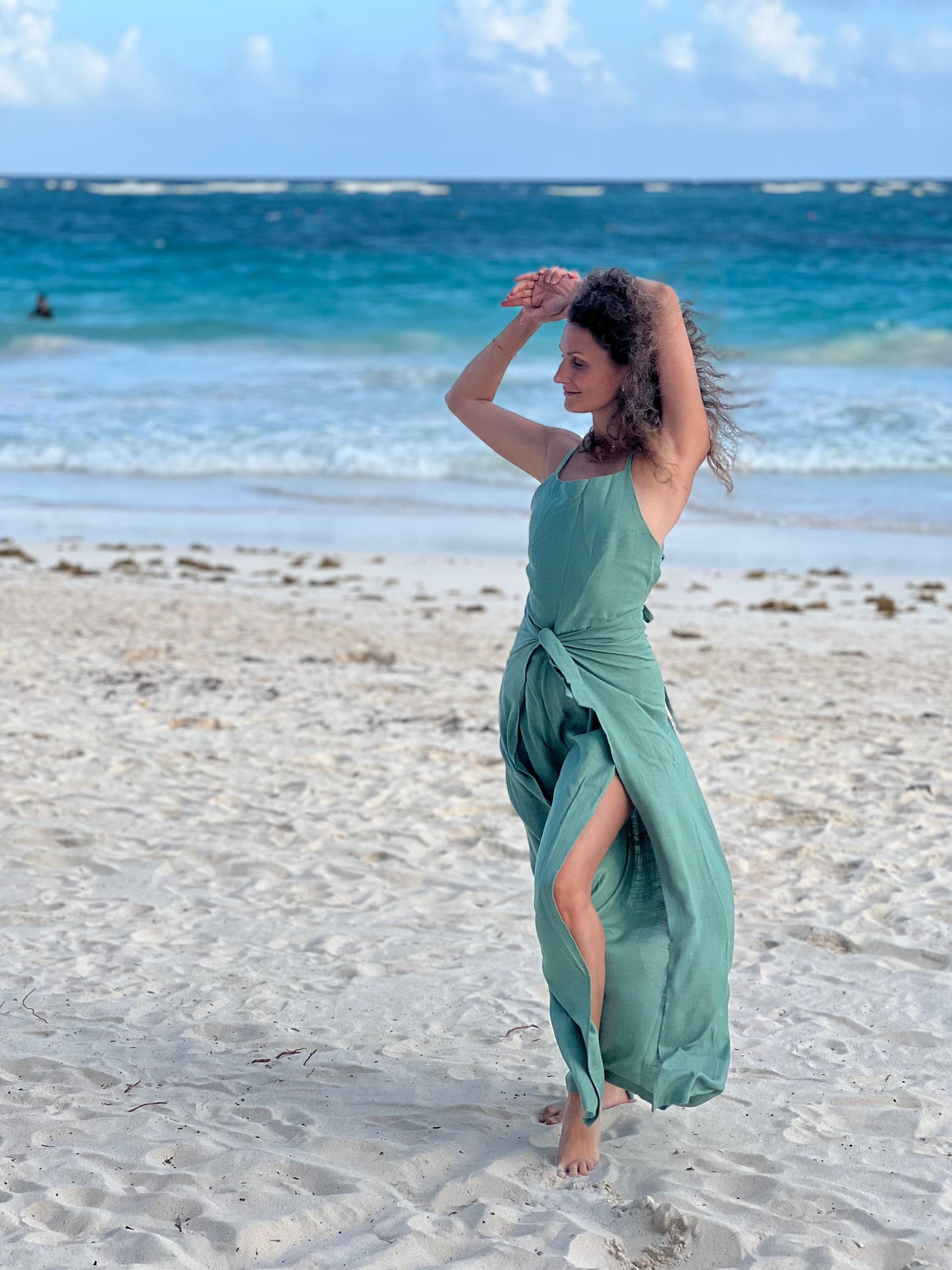 Jumpsuit Macarena verde jade