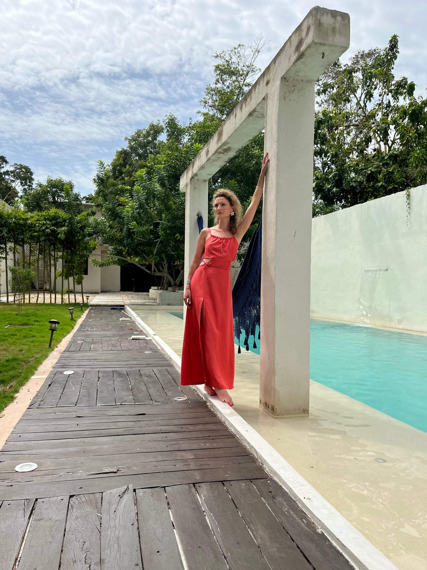 Vestido Alondra coral
