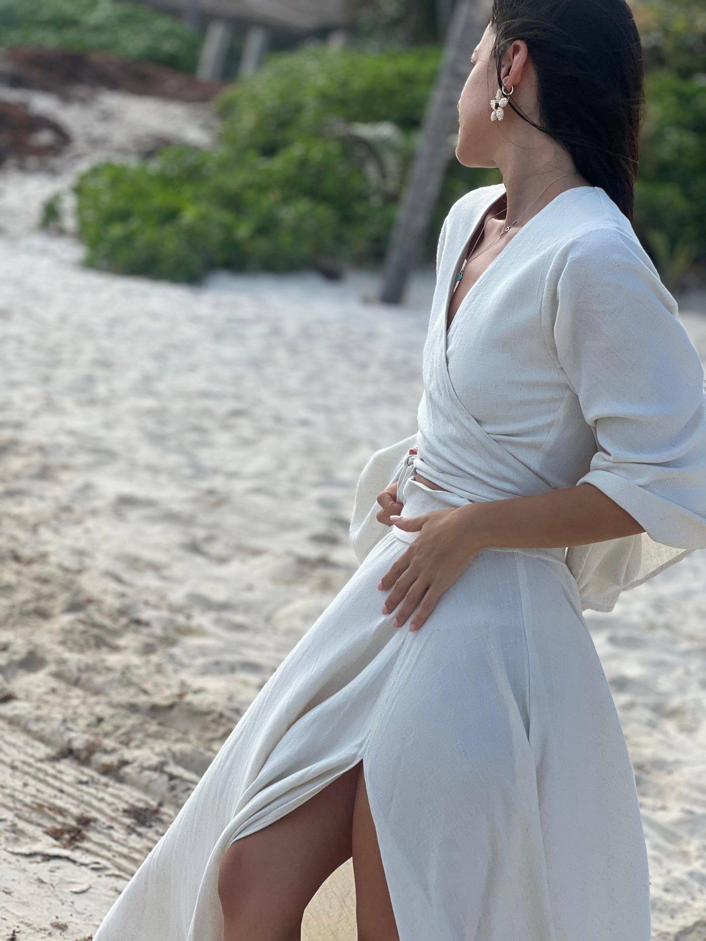 Vestido Lucía crudo
