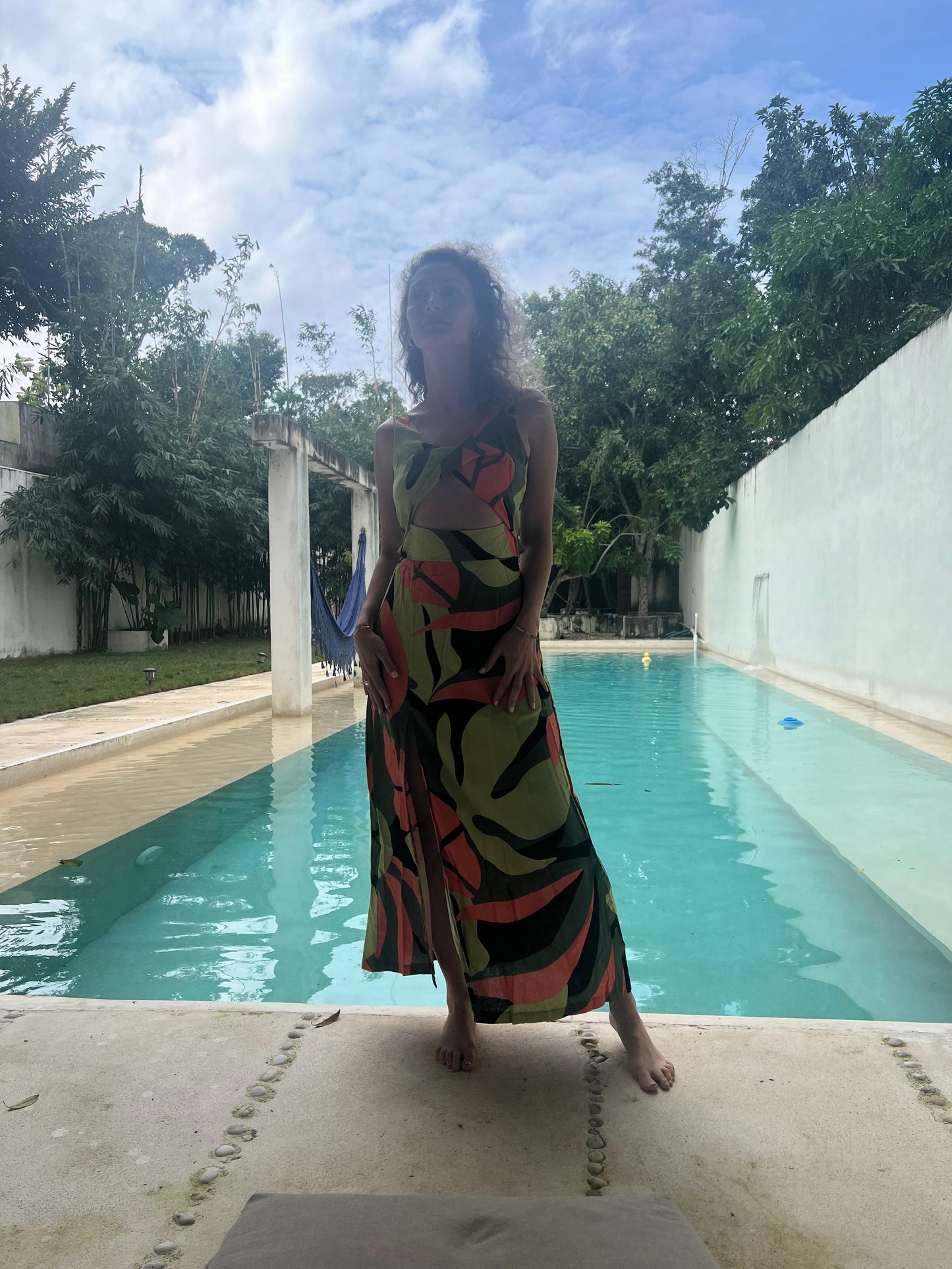 Vestido Dakota print selva verde