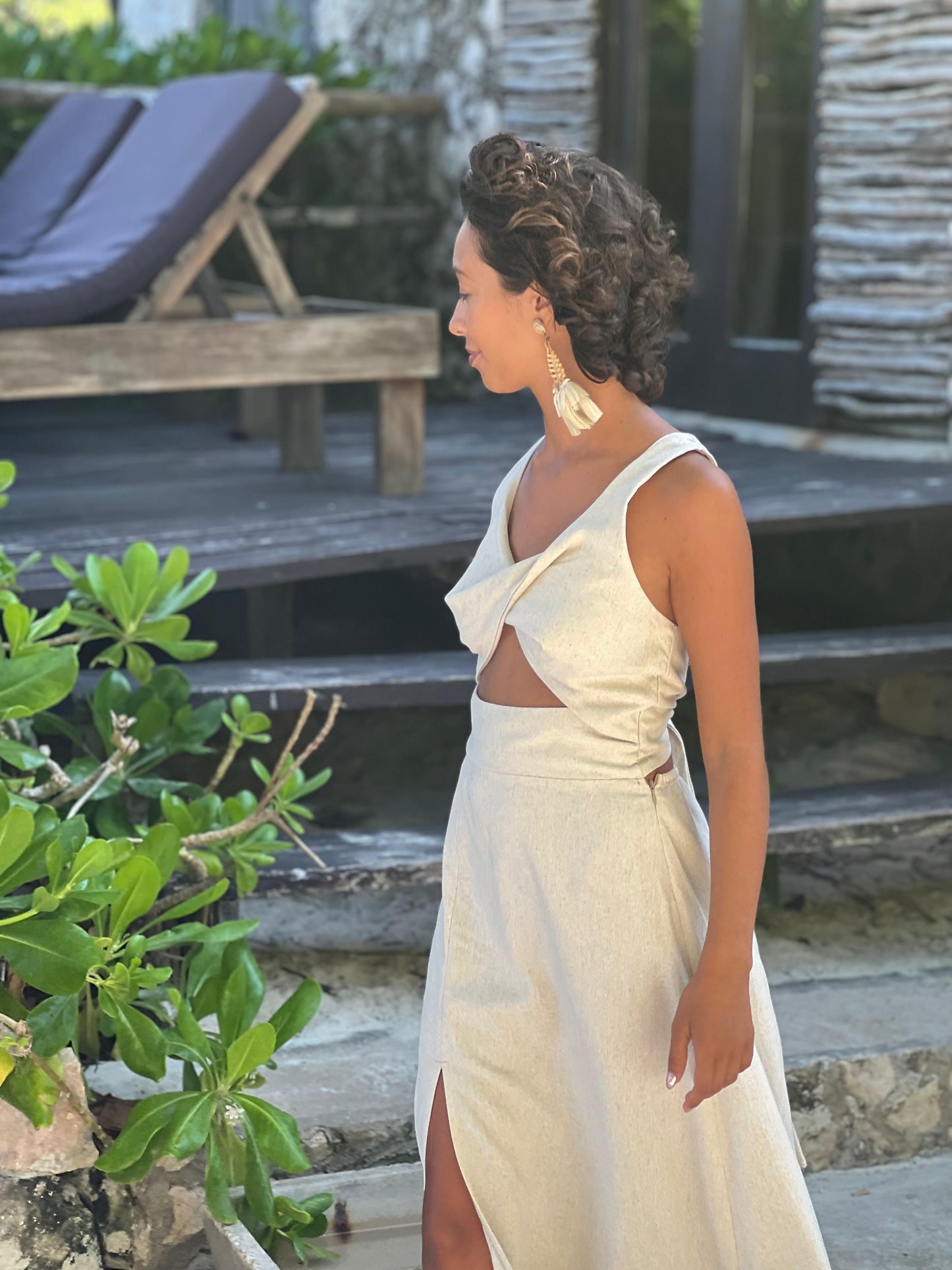 Vestido Dakota crudo
