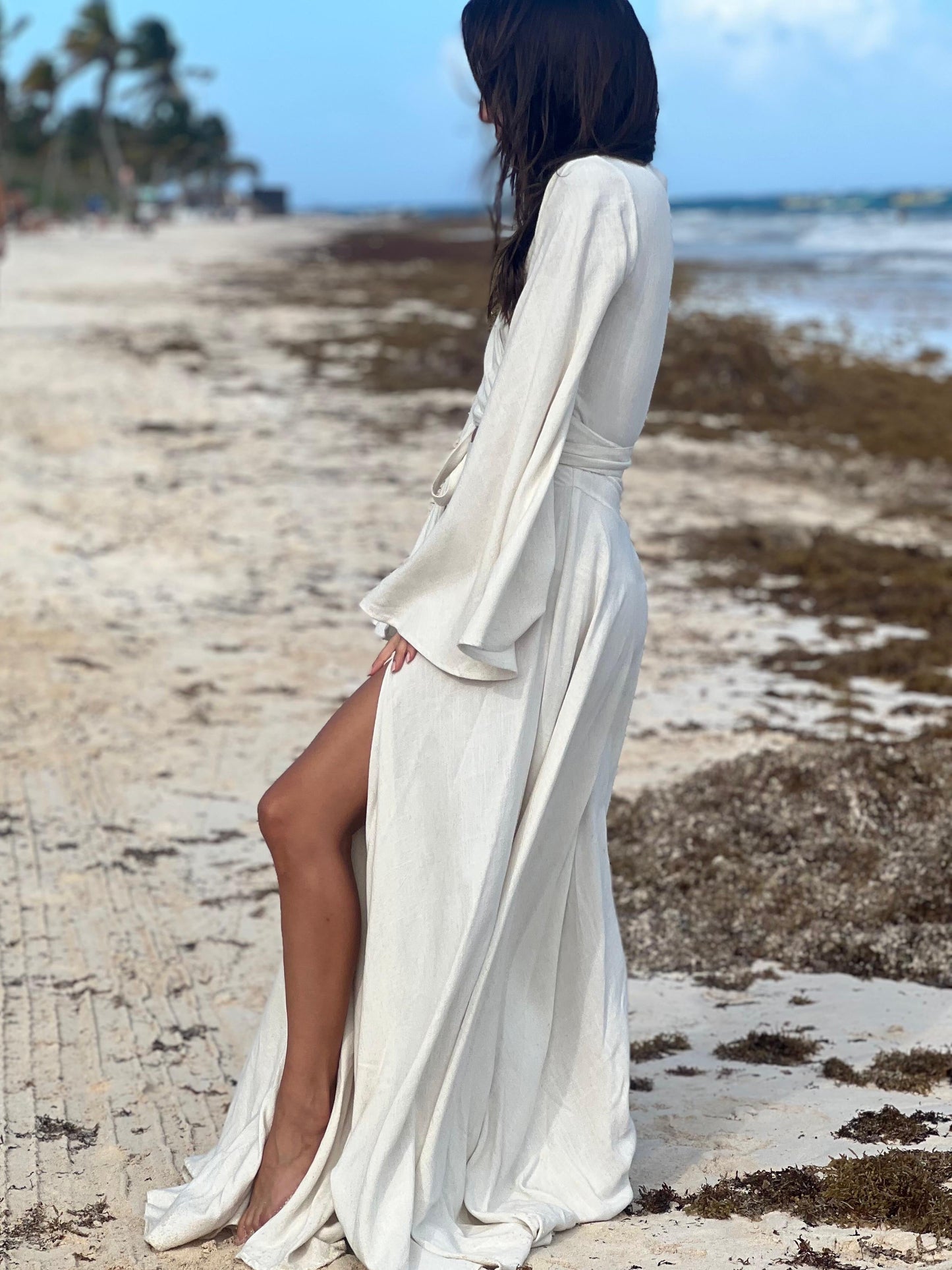 Vestido Lucía crudo