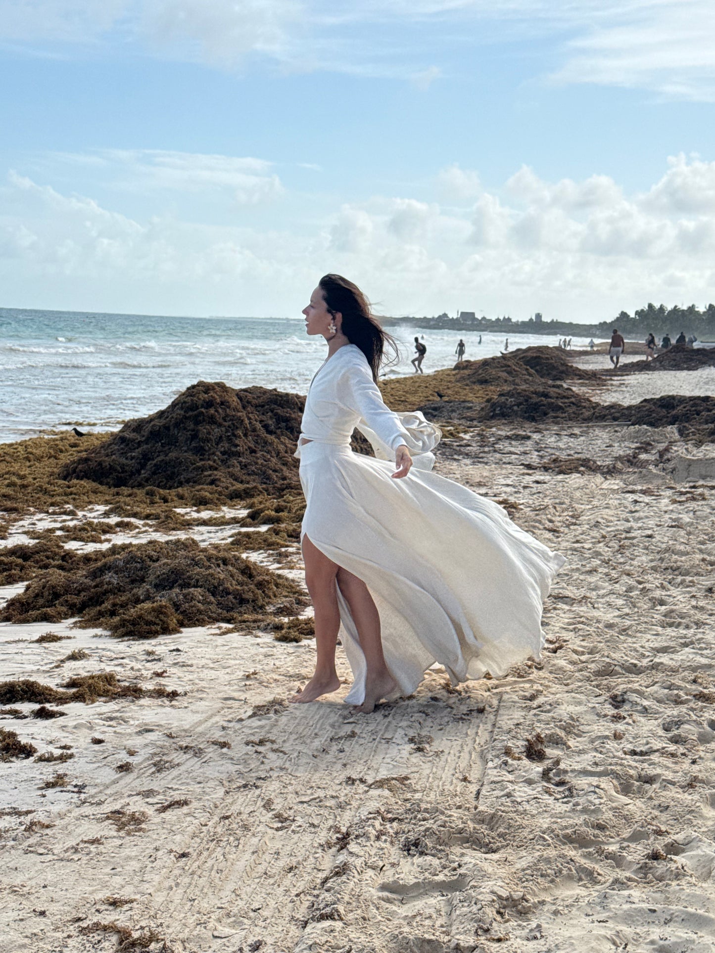 Vestido Lucía crudo