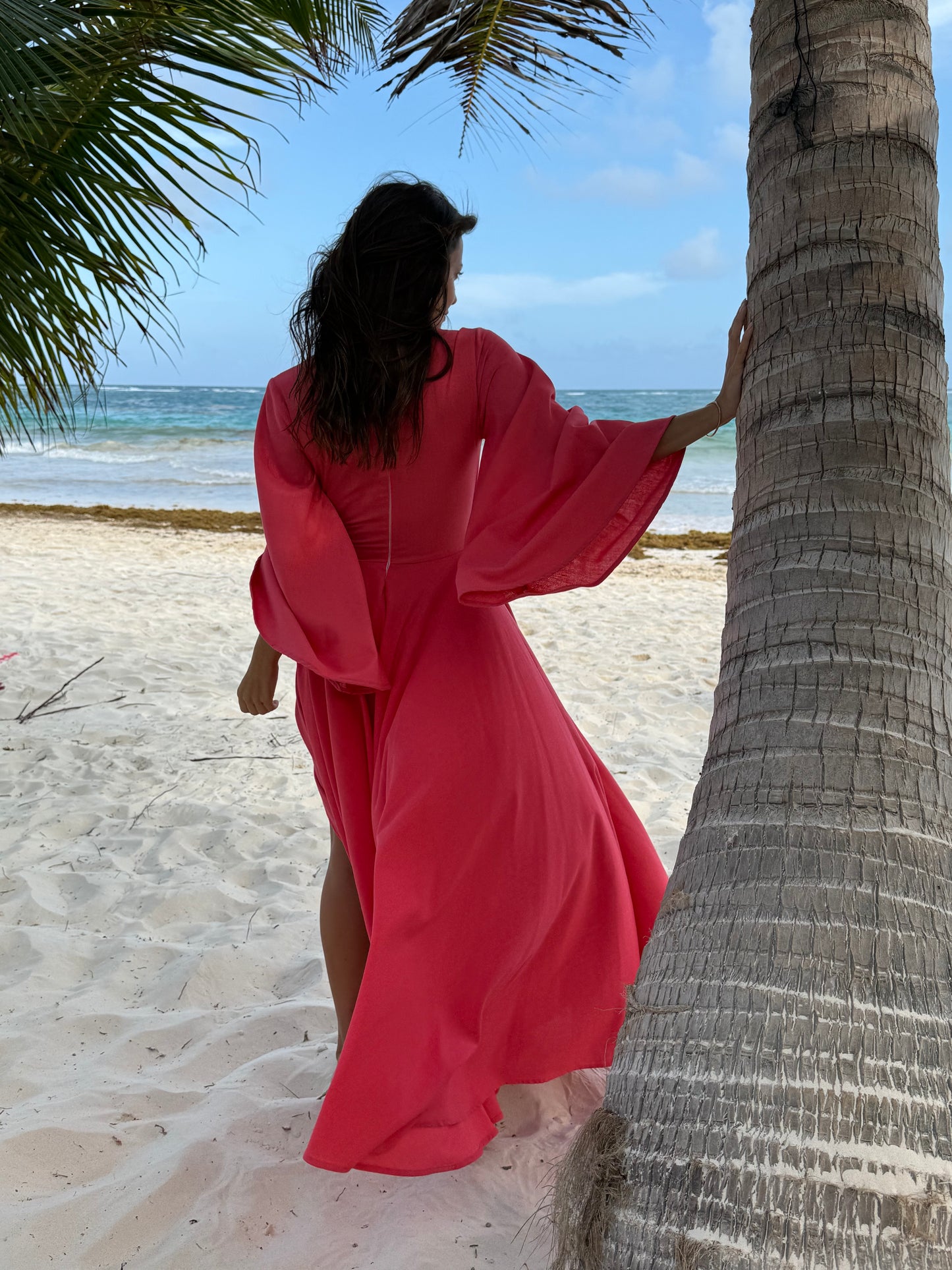 Vestido Lucía coral