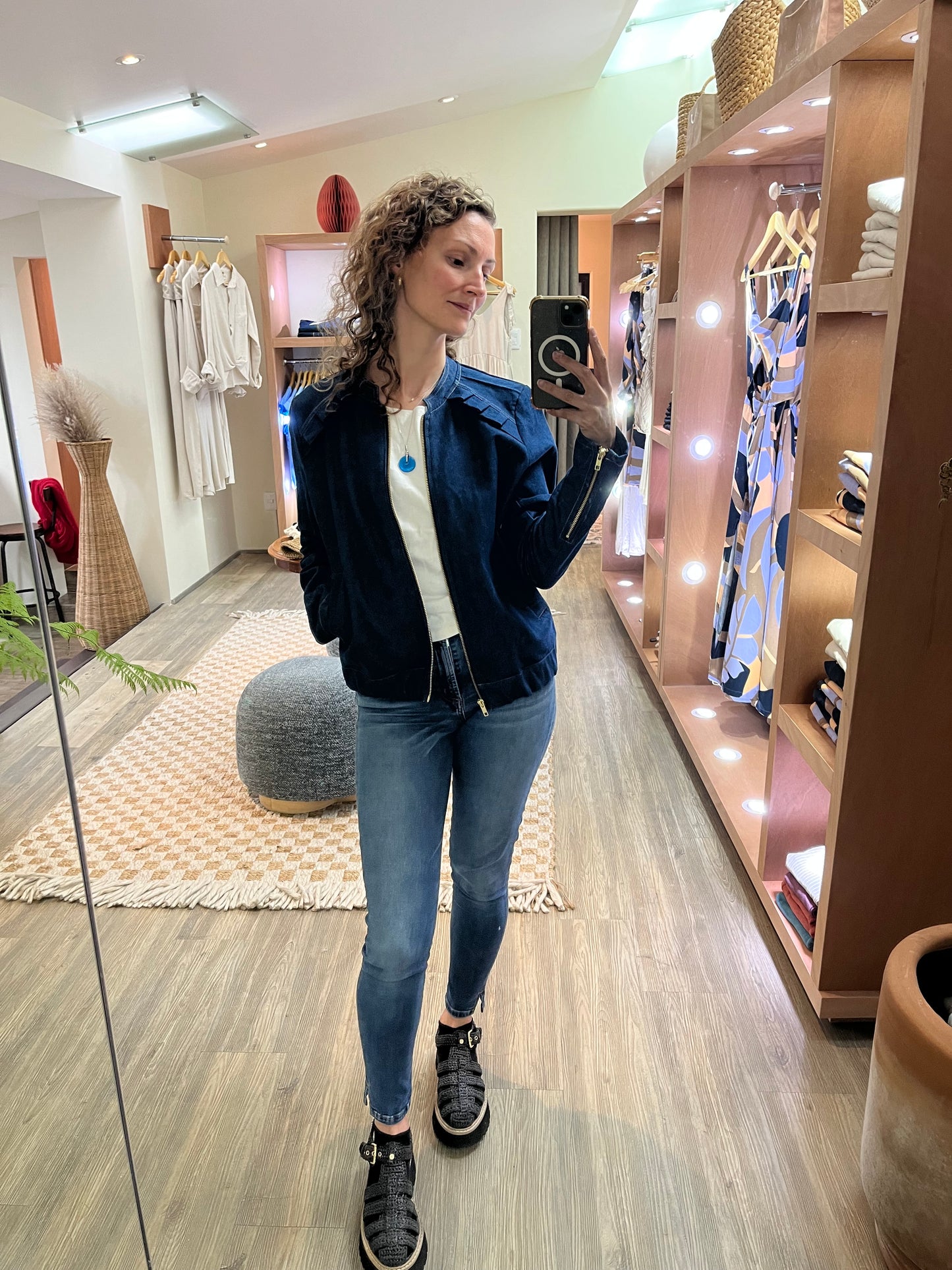 Chamarra bomber mezclilla