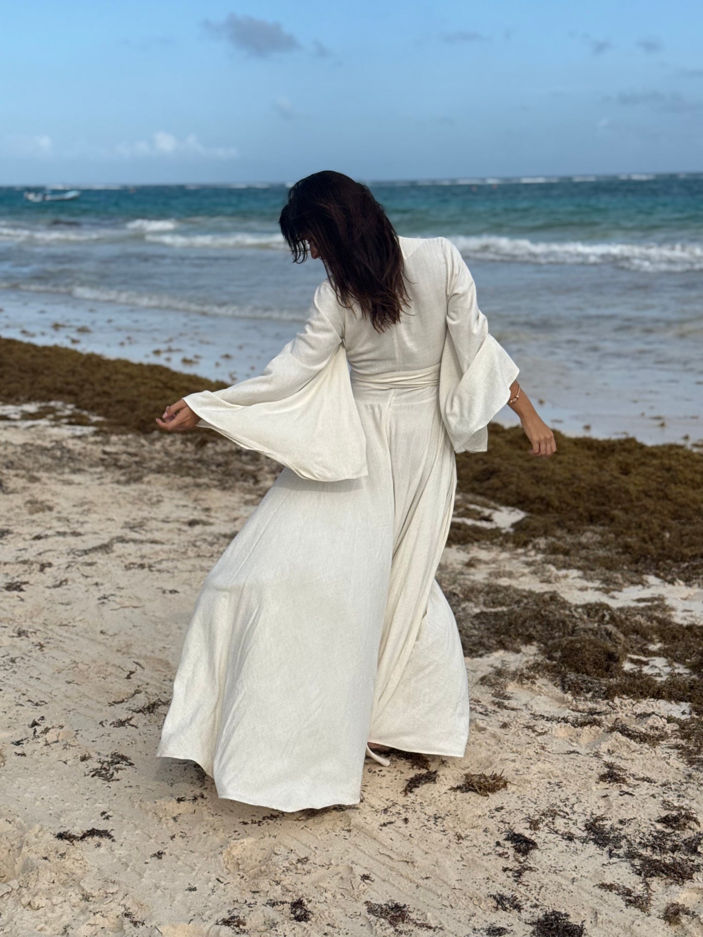Vestido Lucía crudo