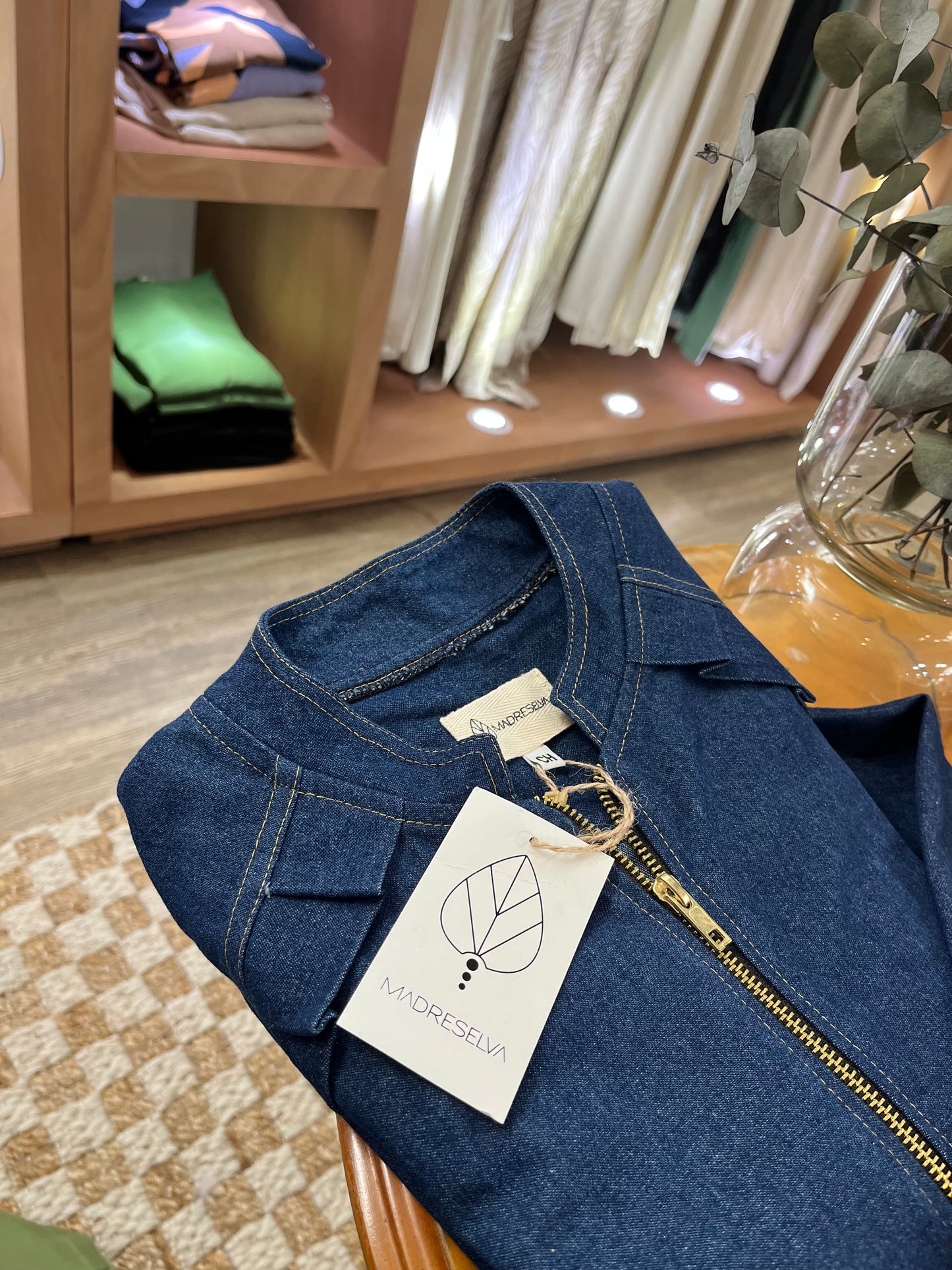 Chamarra bomber mezclilla