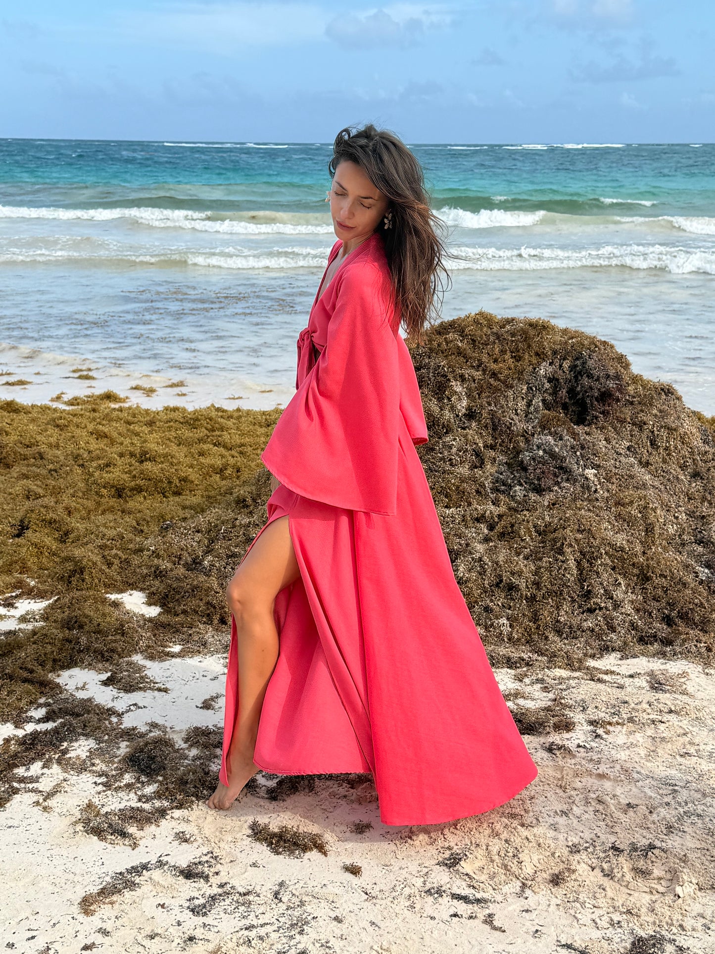 Vestido Lucía coral