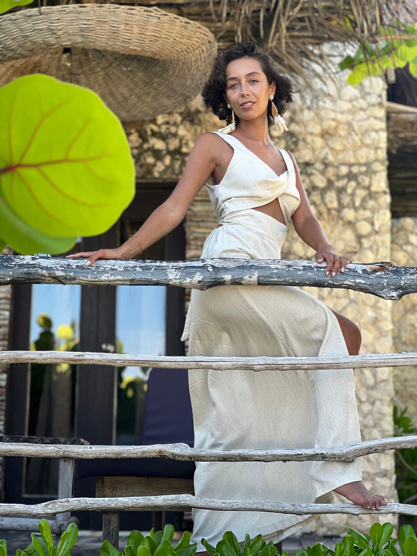 Vestido Dakota crudo