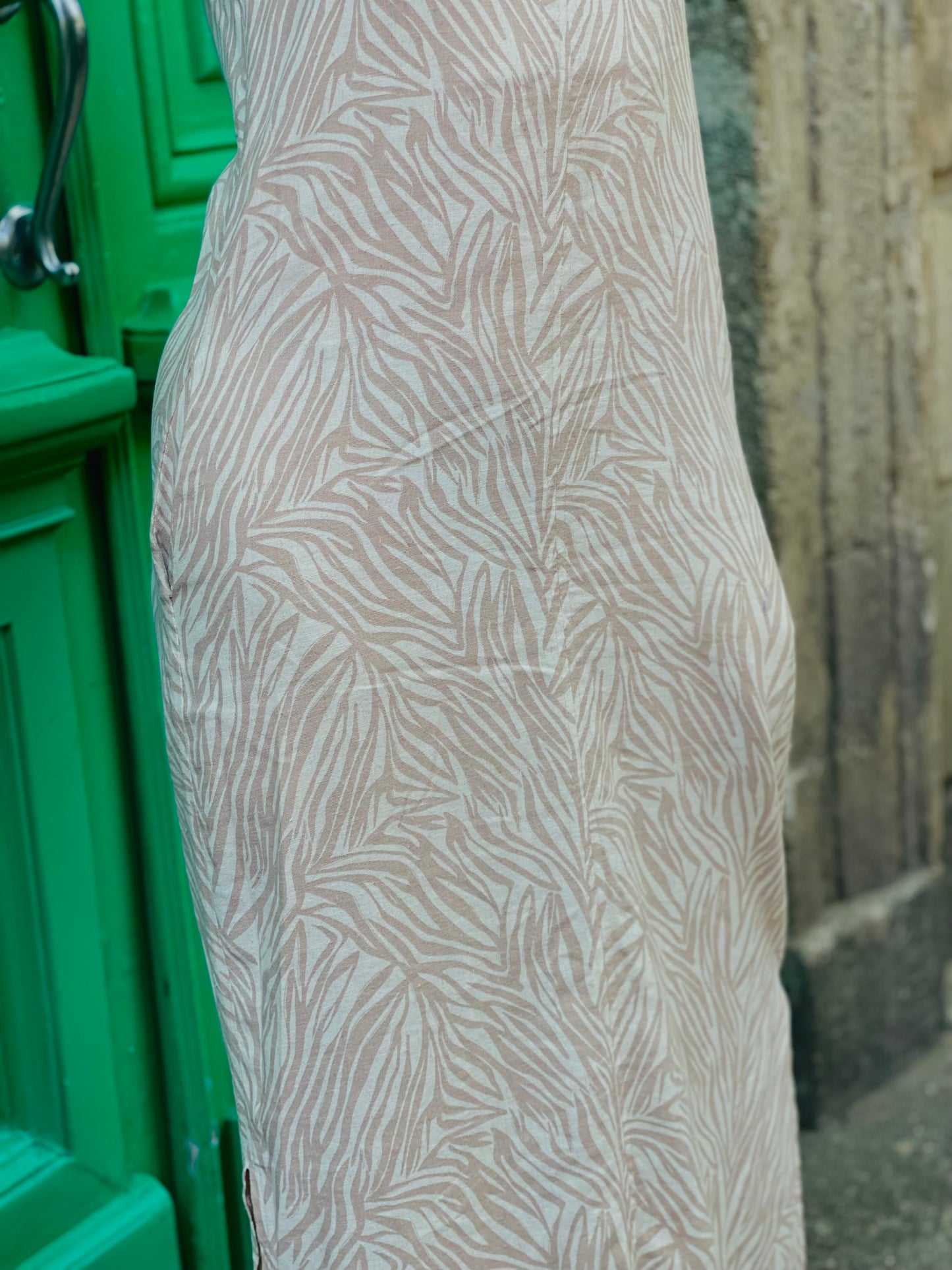 Vestido Muyil cebra beige