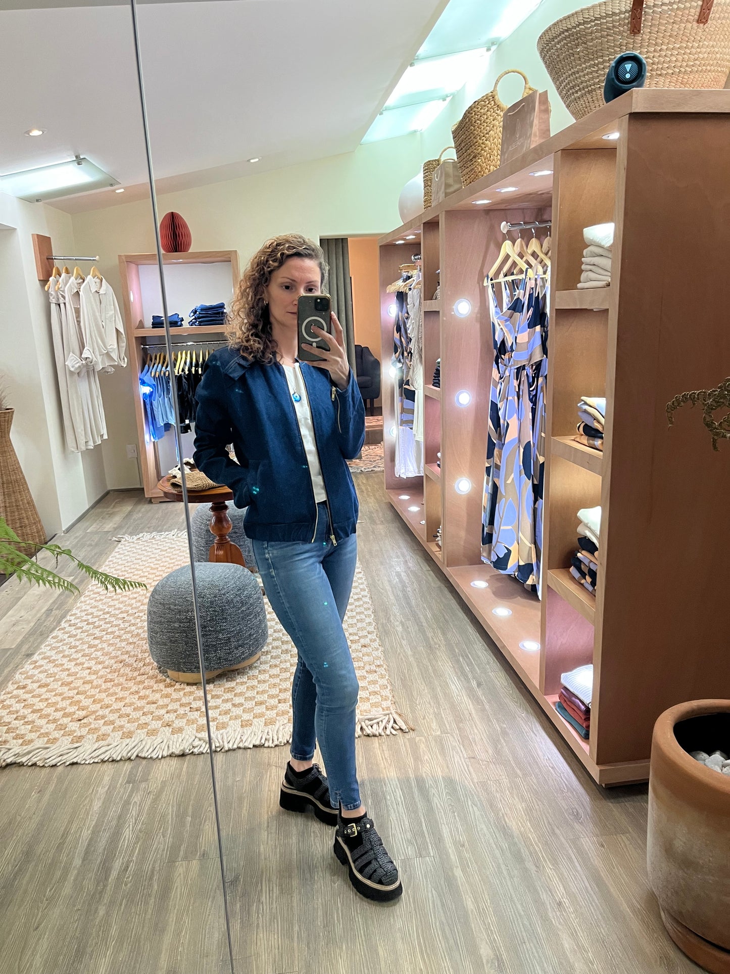 Chamarra bomber mezclilla