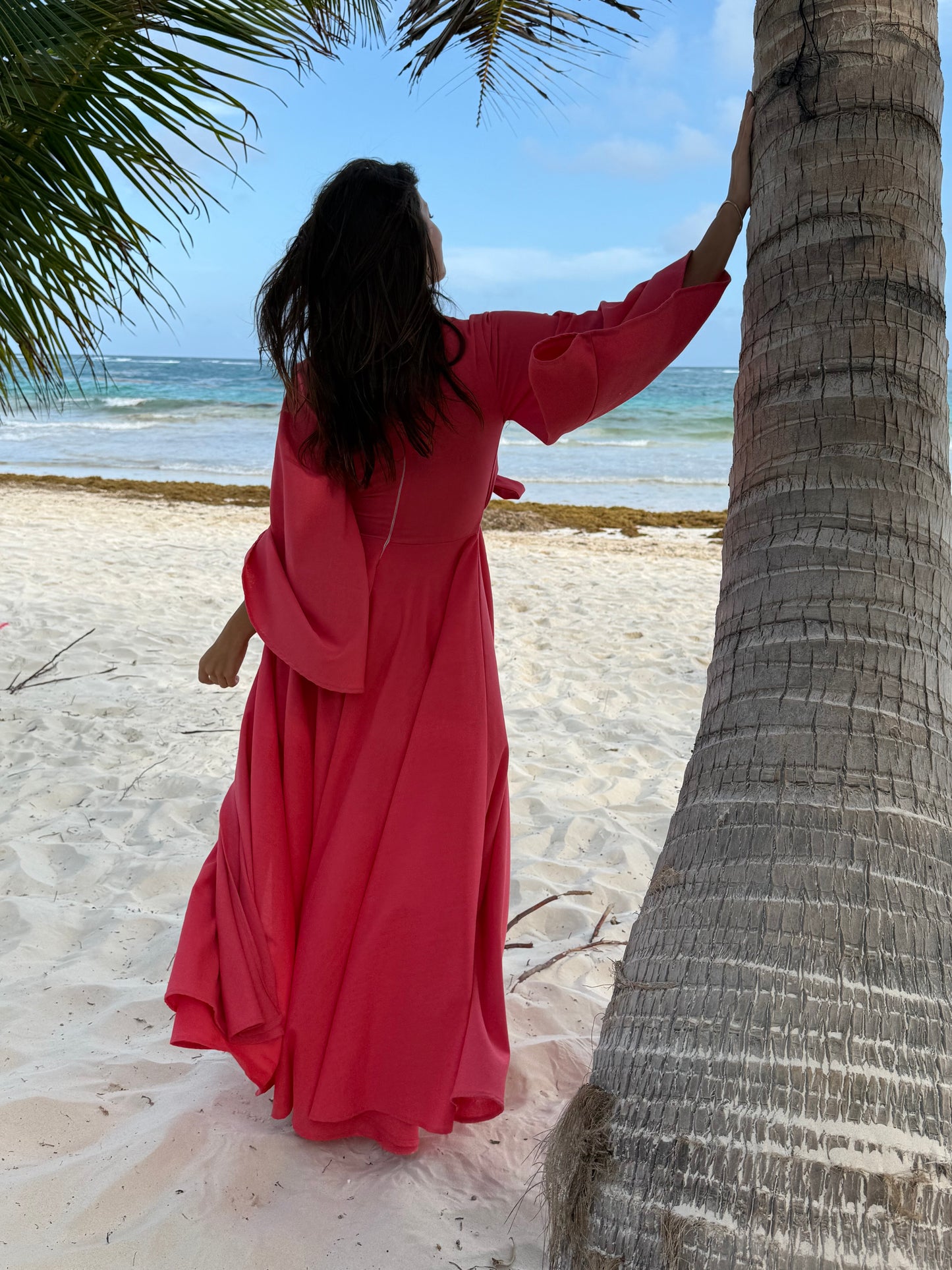 Vestido Lucía coral
