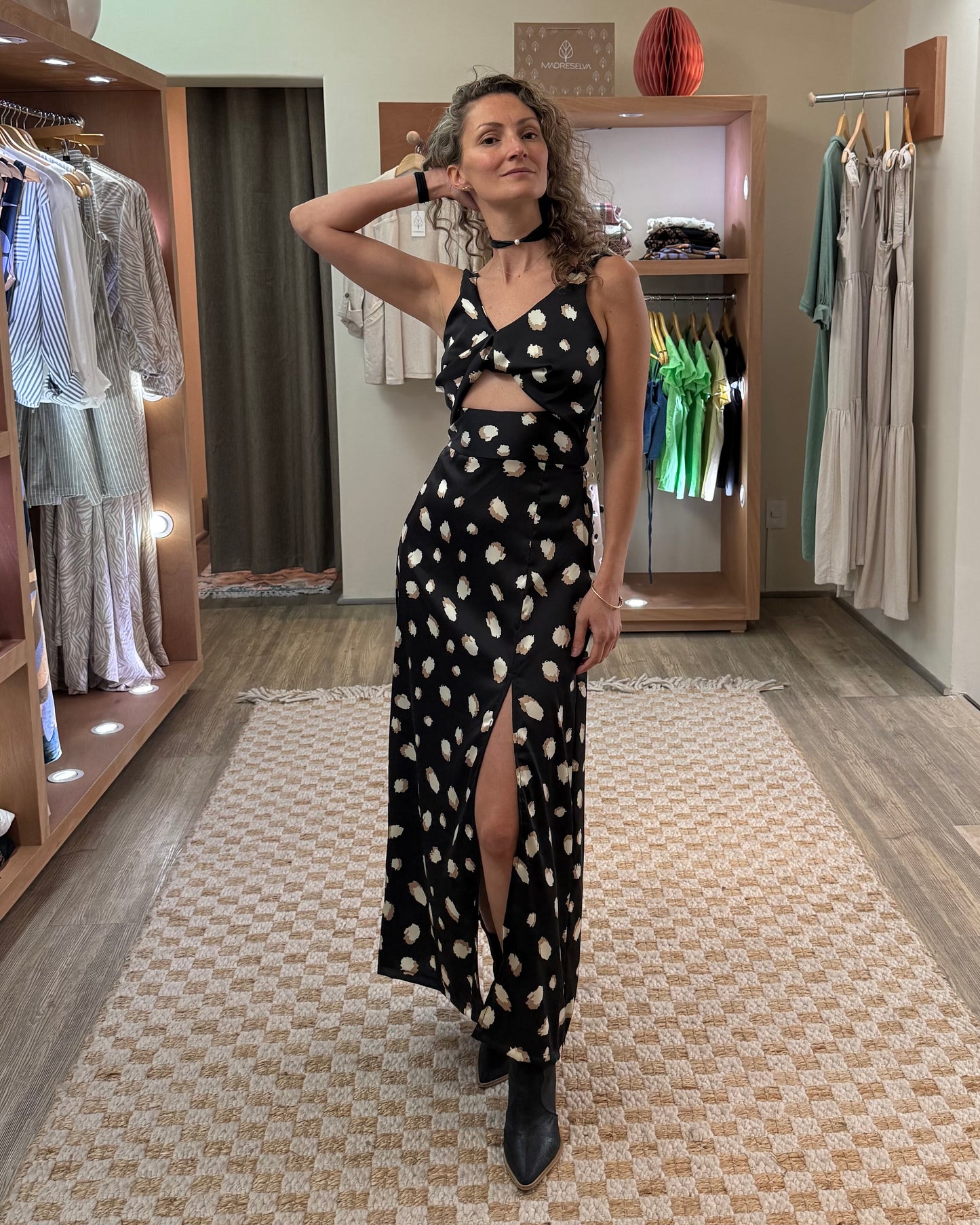 Vestido Dakota satén print