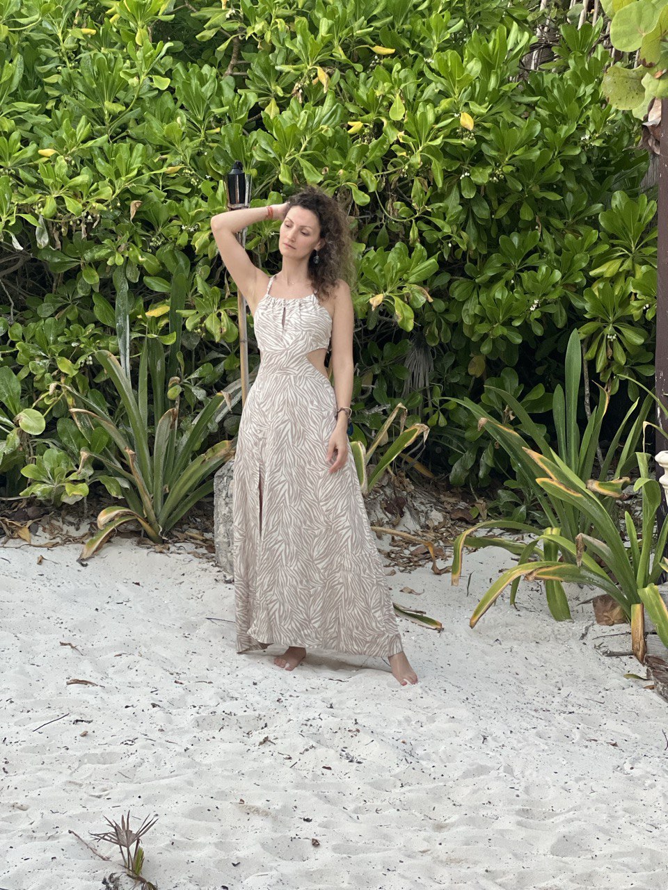 Vestido Alondra cebra beige